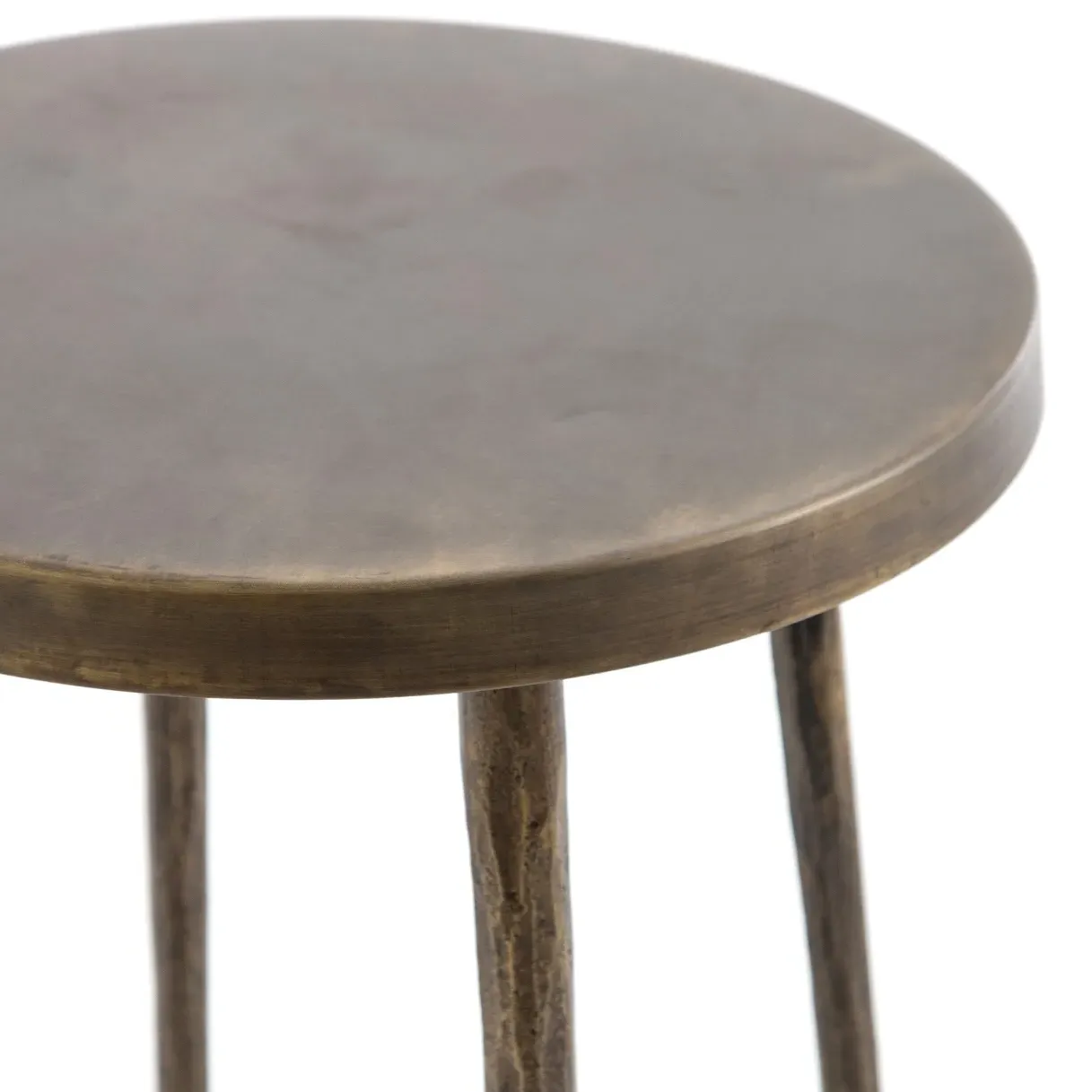 Vito Round Bar Stool - Brass, Iron