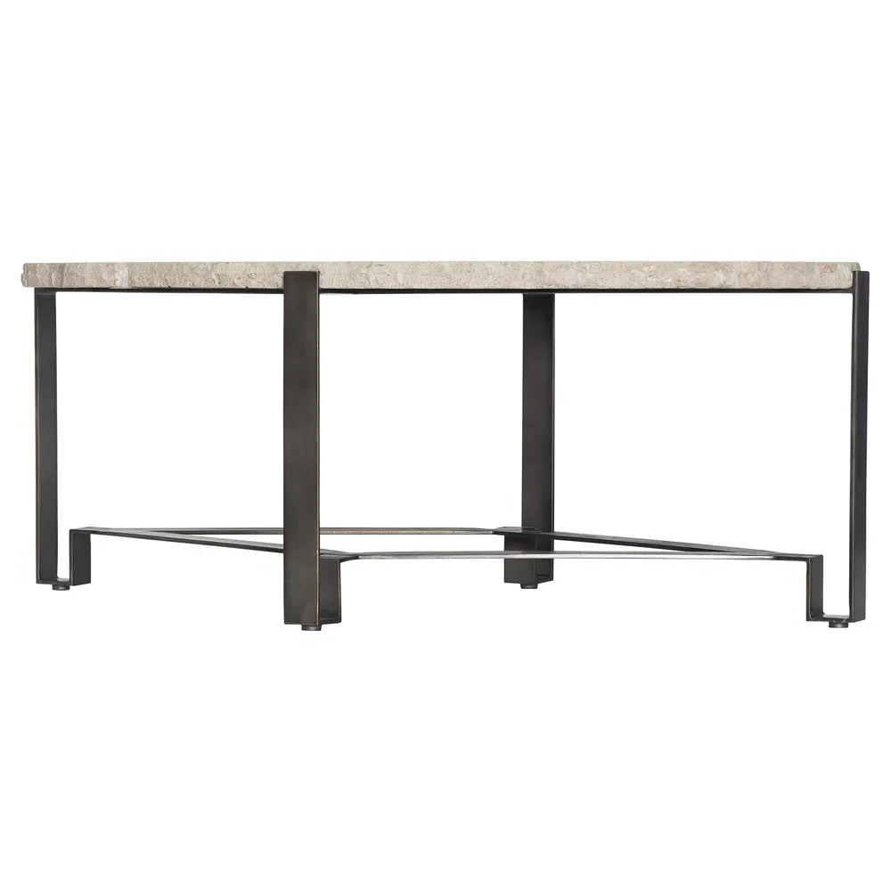 Vivian Oval Coffee Table - Beige, Travertine Stone