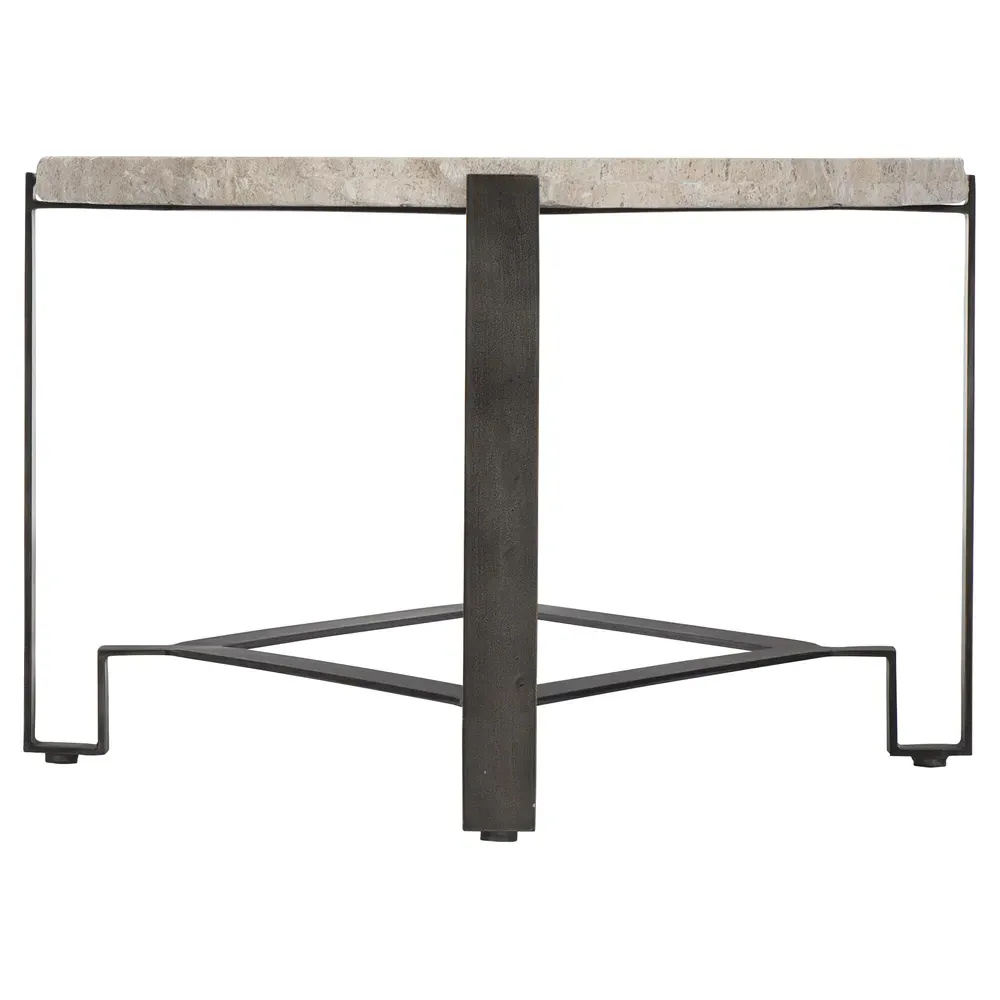 Vivian Oval Coffee Table - Beige, Travertine Stone