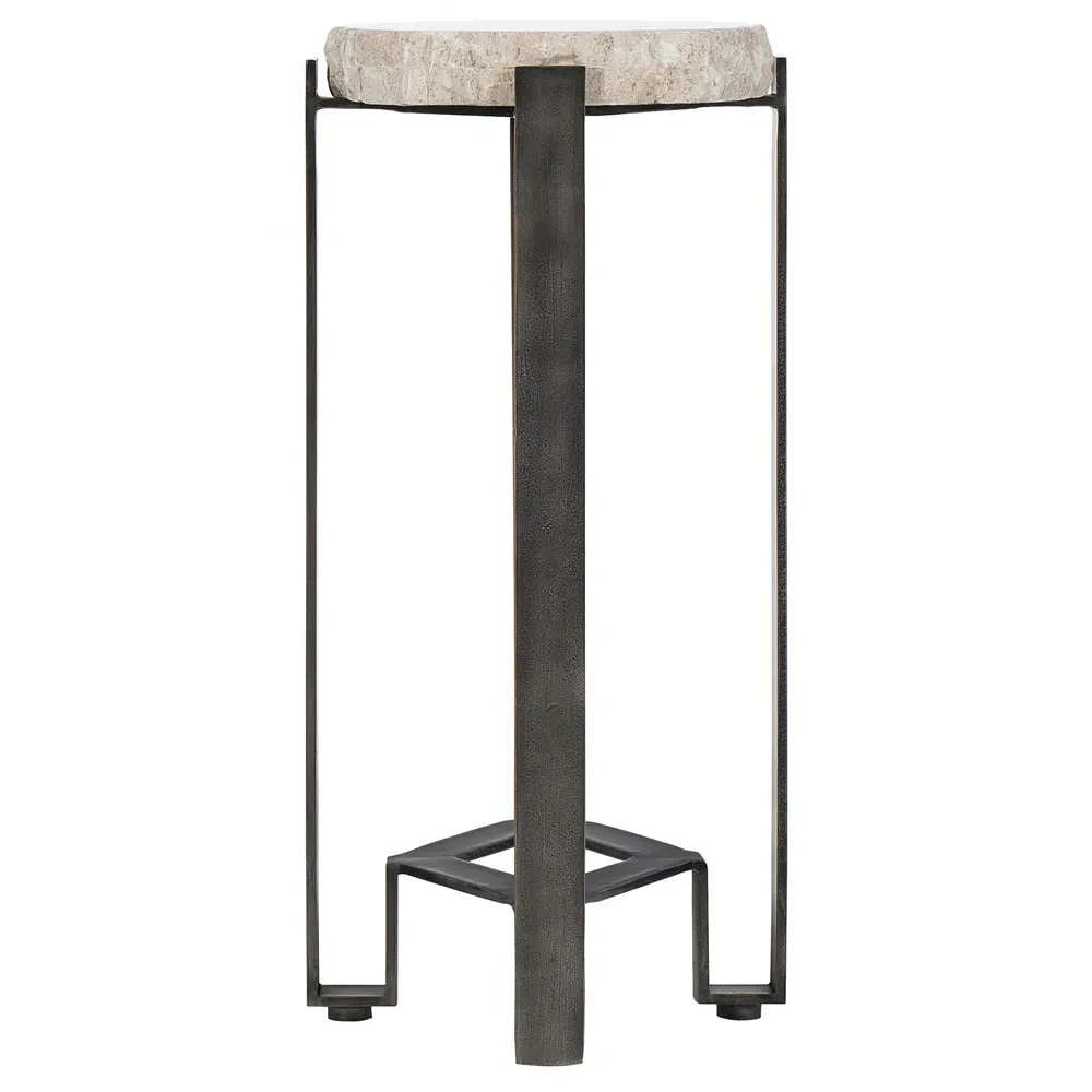 Vivian Side Table - Beige, Travertine Stone image