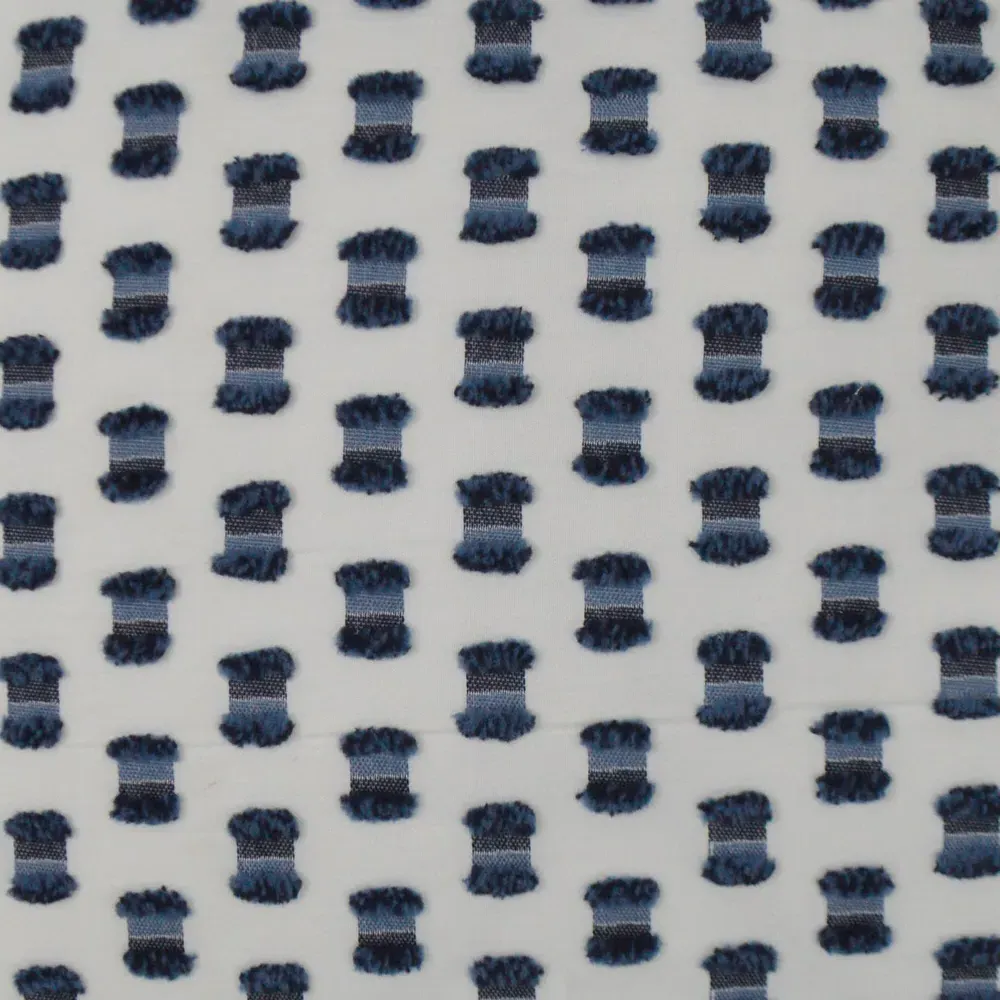 Vivian Square Throw Pillow with Fringe - Blue, Polyester