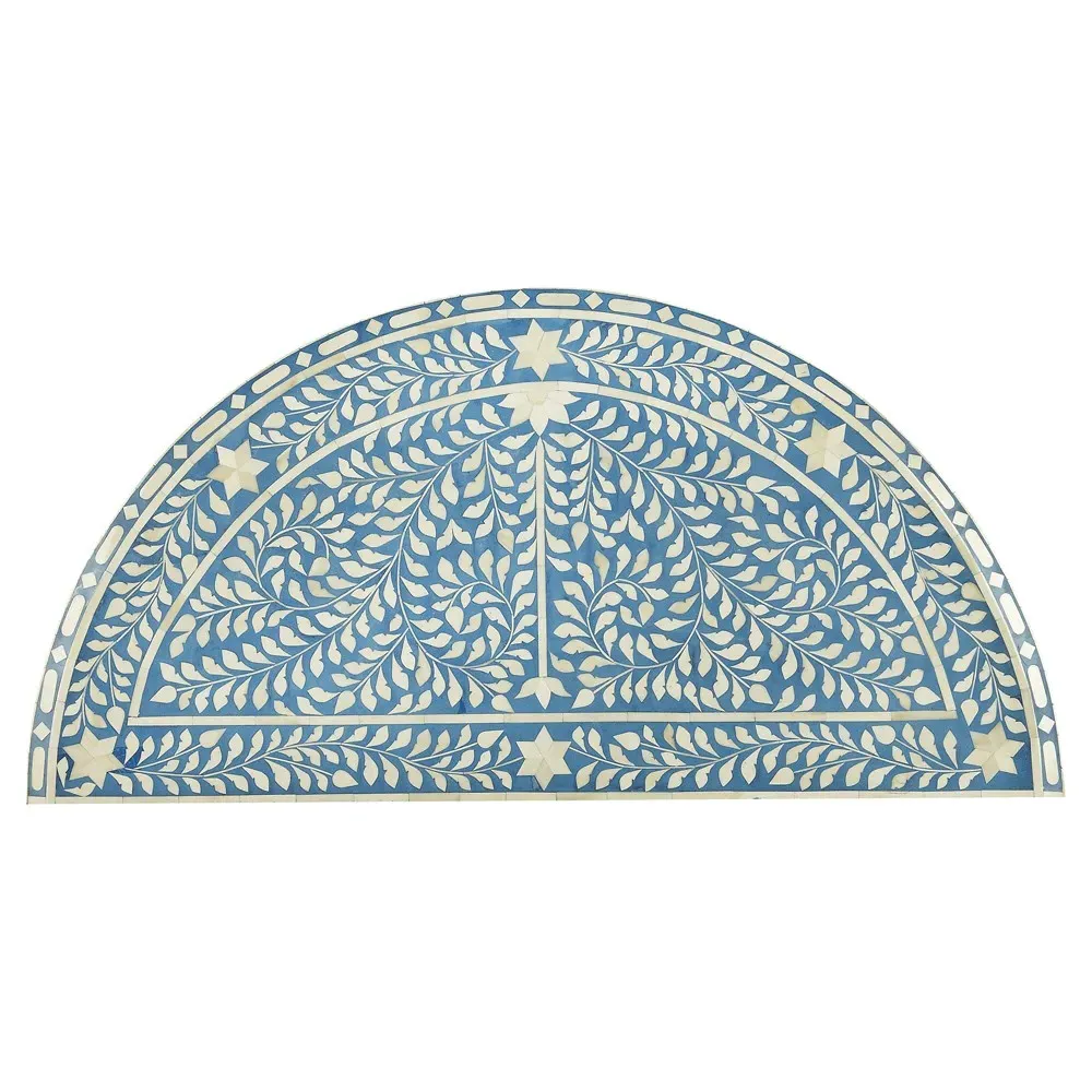 Vivianna Demilune Console Table - Blue