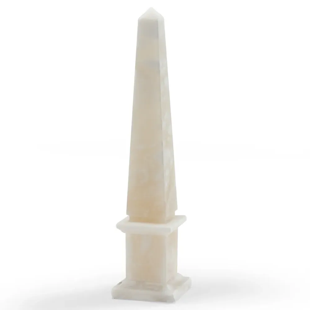 Vivica Small Obelisk Sculpture - Cream, Alabaster image