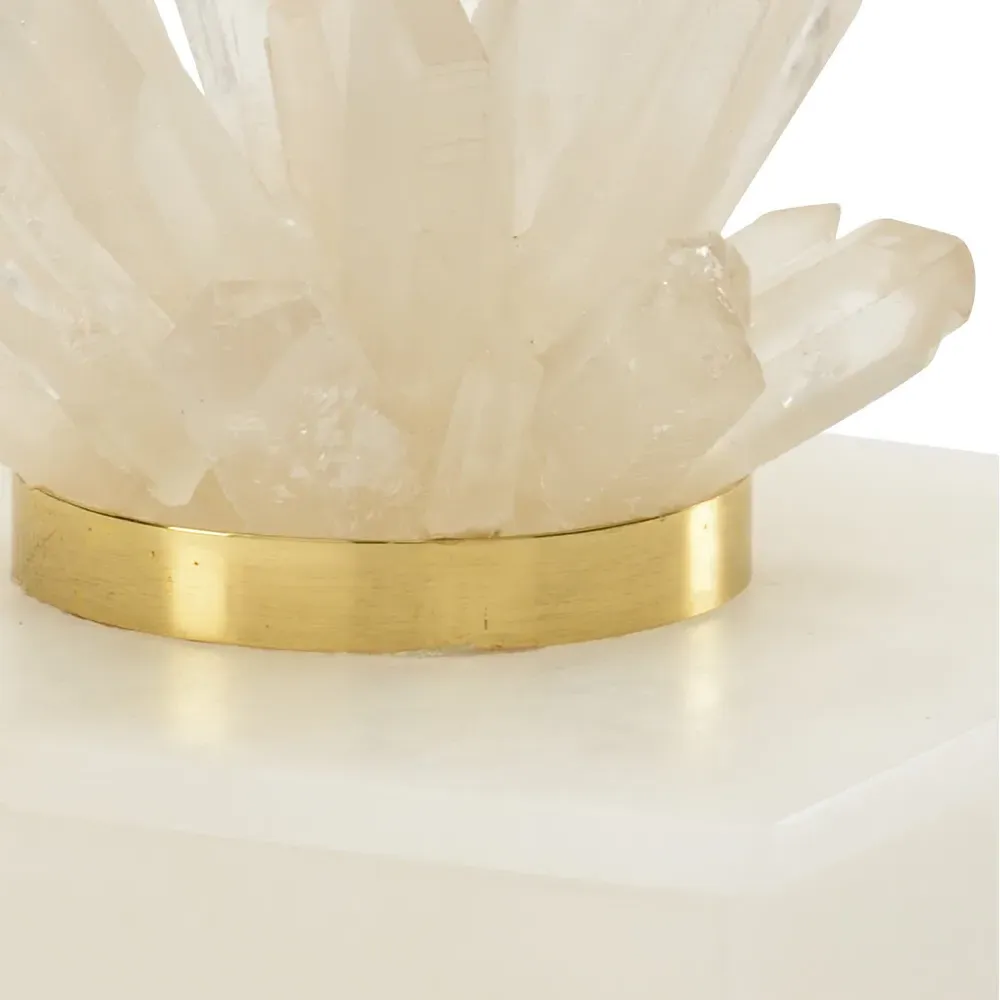 Vivienne Decorative Box - White, Crystal Alabaster