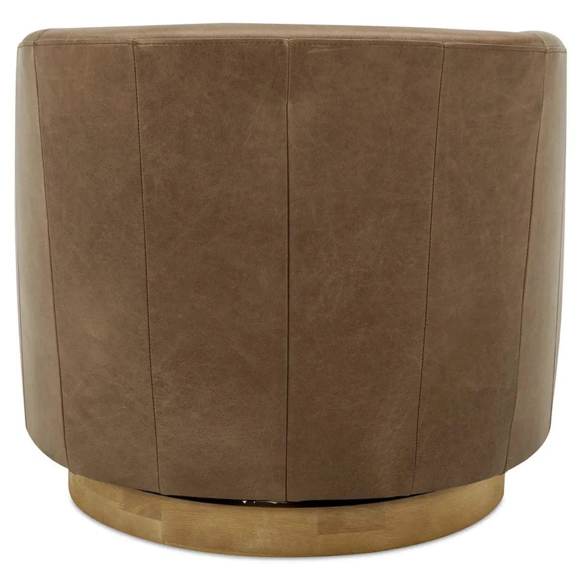 Vlatka Swivel Arm Chair - Tan, Leather