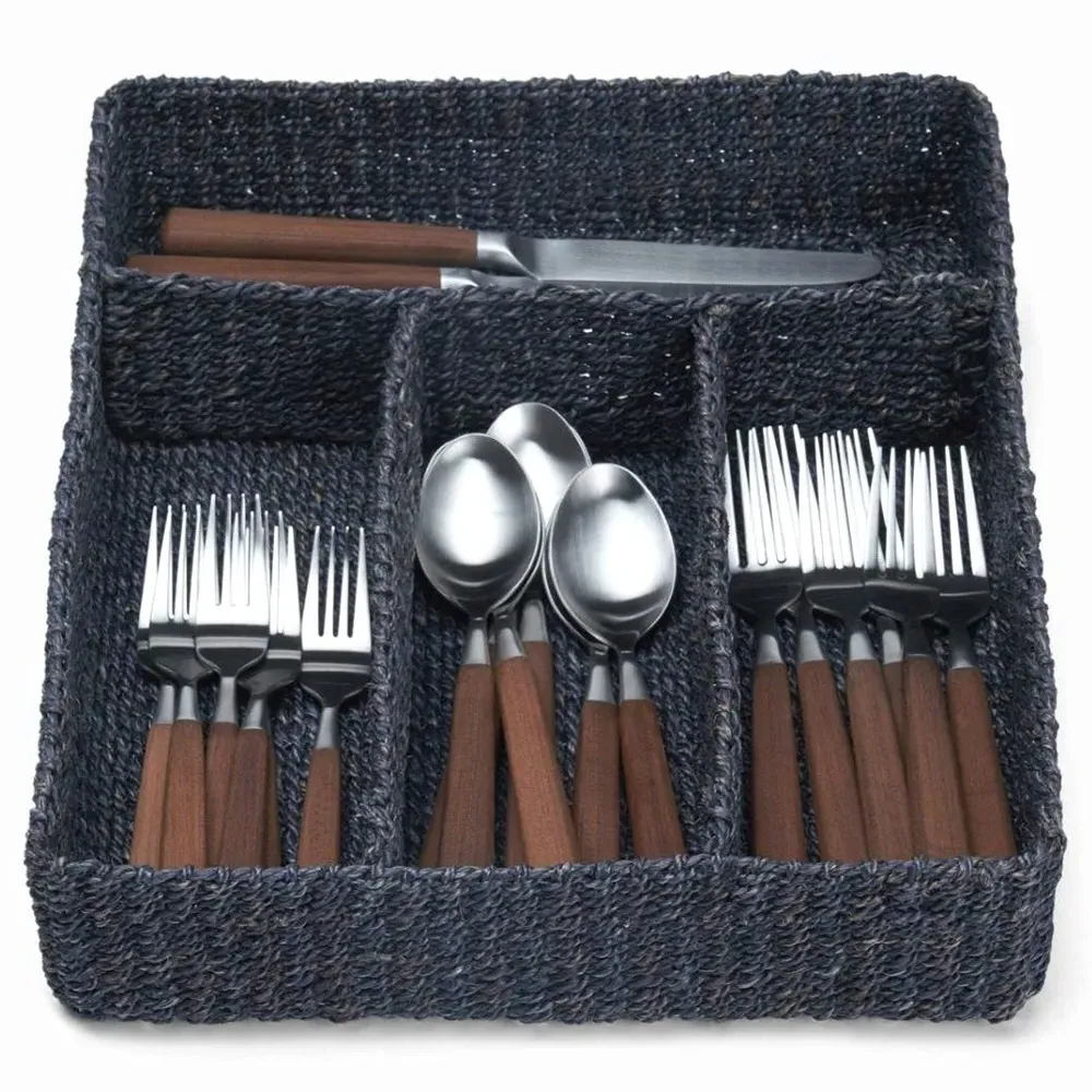 Voru Flatware Storage - Navy, Abaca