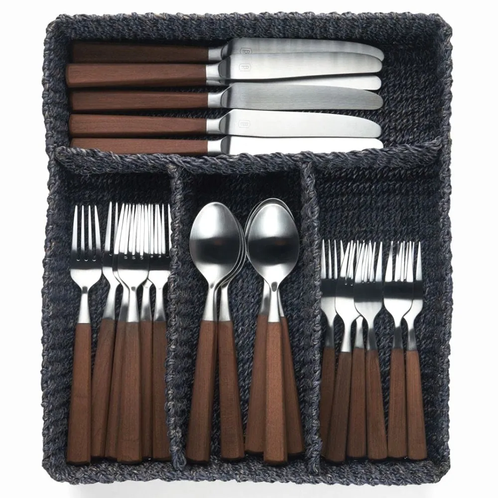 Voru Flatware Storage - Navy, Abaca