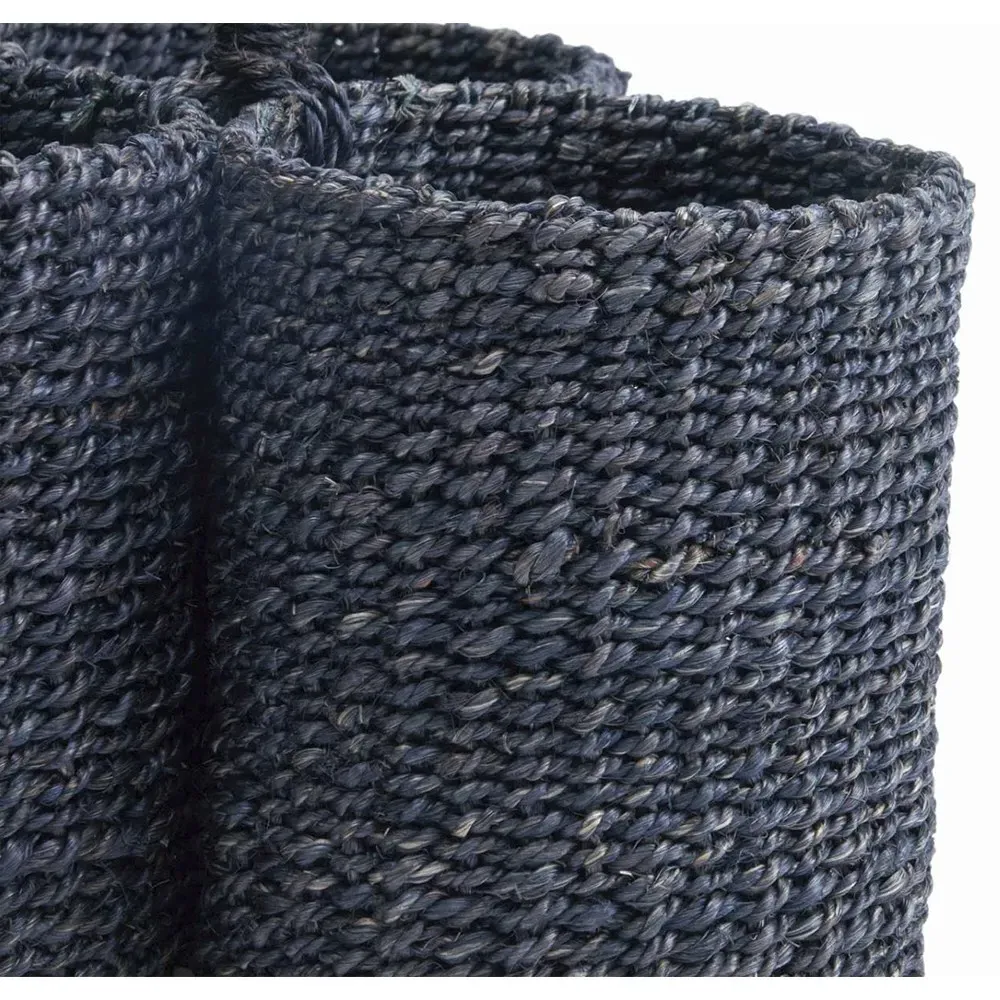 Voru Wine Bottle Holder - Navy, Abaca