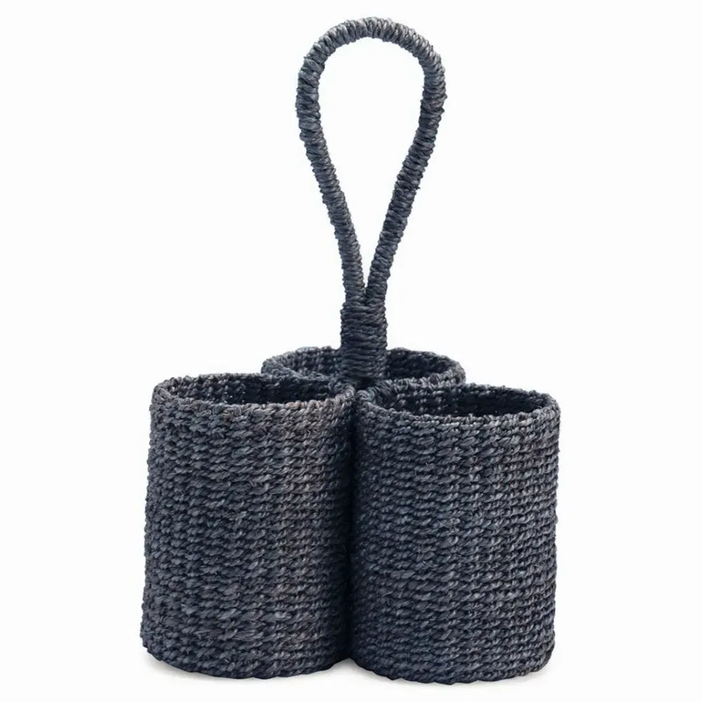 Voru Wine Bottle Holder - Navy, Abaca