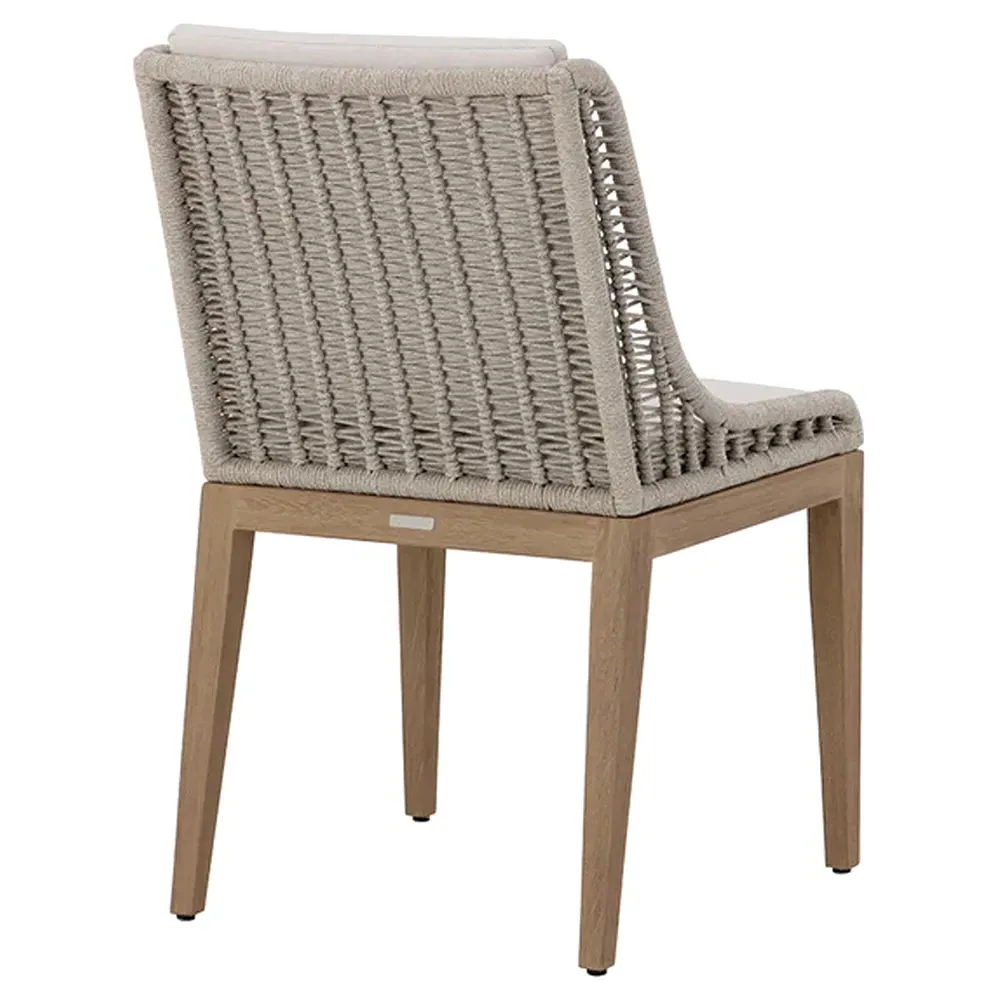 Wagner Woven Outdoor Dining Chair - Cream, Teak
