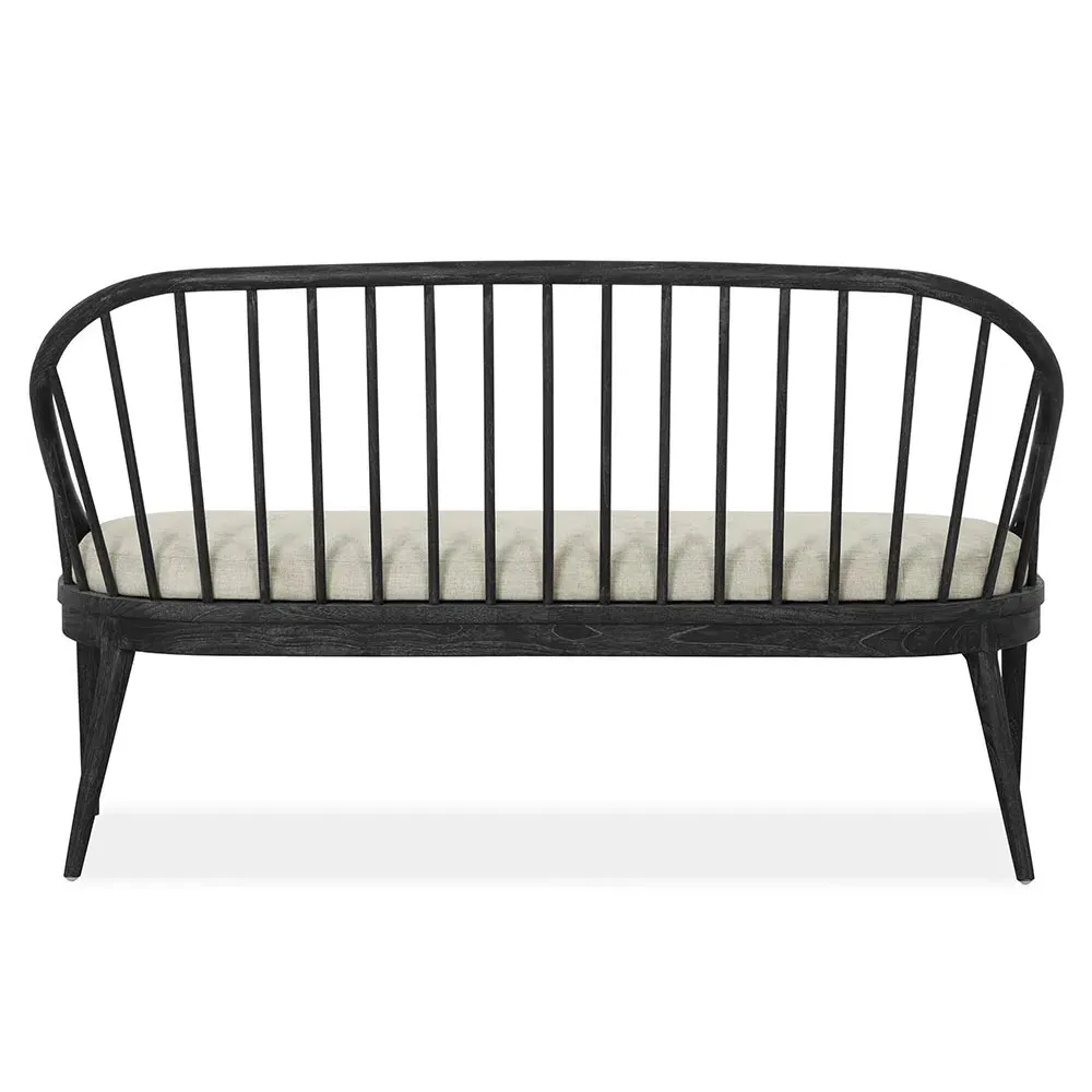 Walker Windsor Dining Bench - Black, Teak