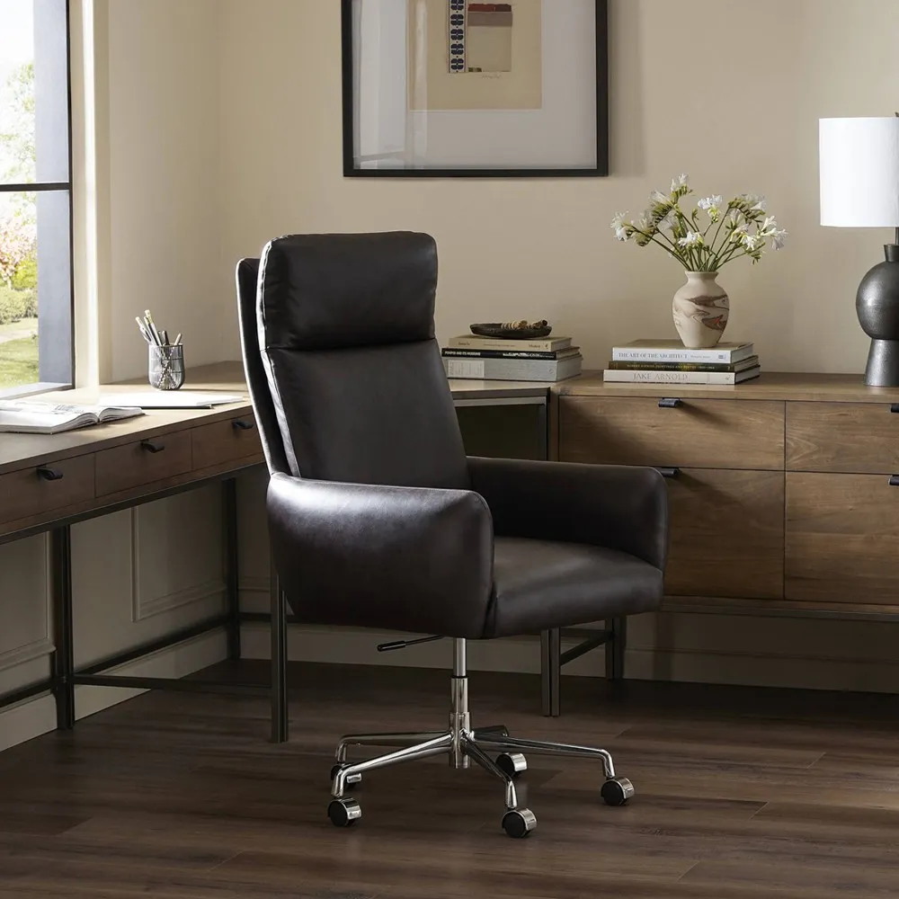 Wallie Office Chair - Black, Leather
