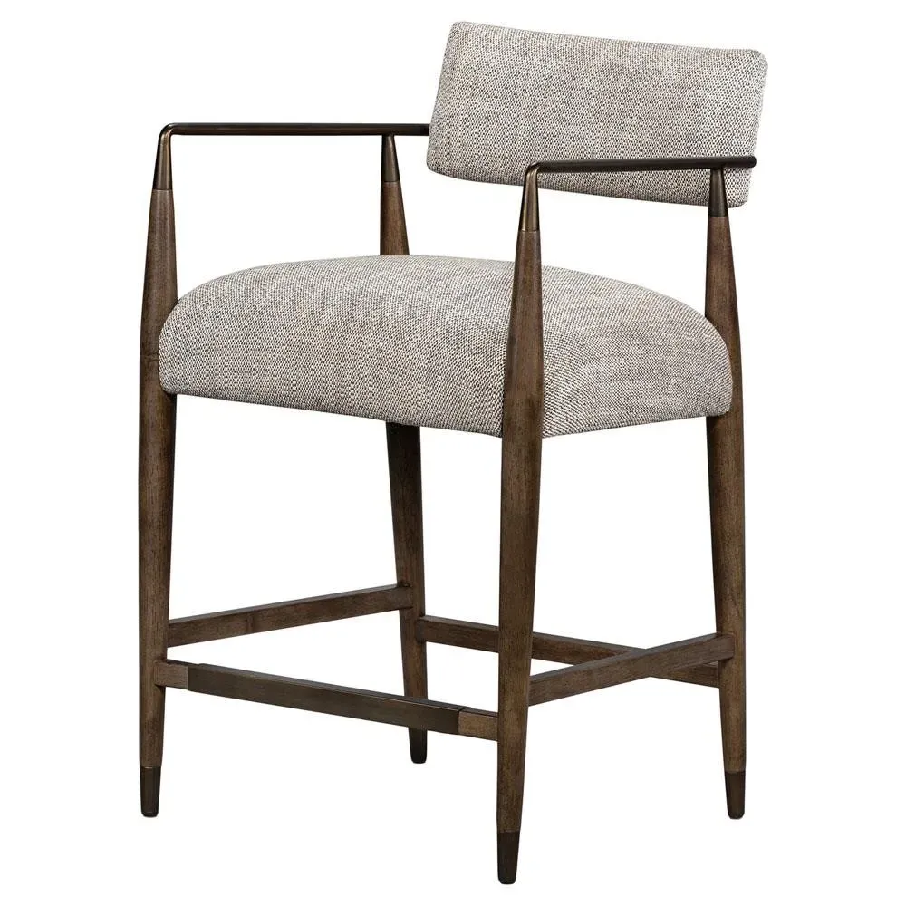 Wally Counter Stool - Grey, Parawood