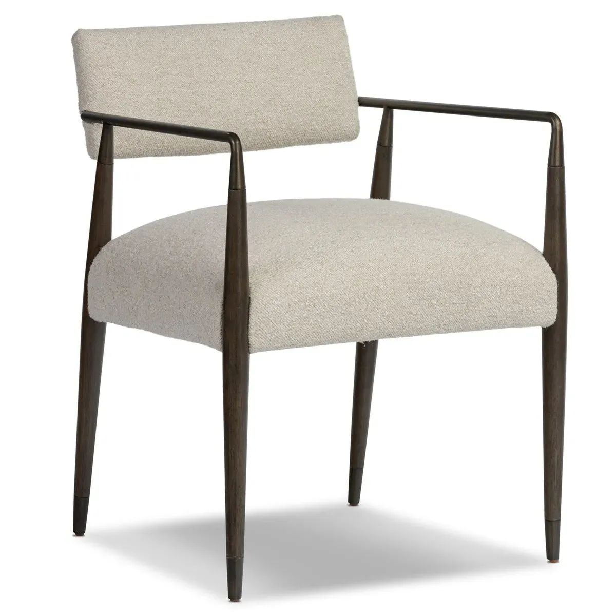 Wally Dining Arm Chair - Cream, Boucle
