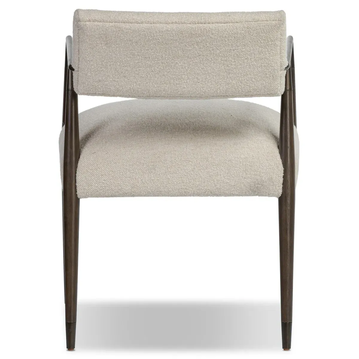 Wally Dining Arm Chair - Cream, Boucle