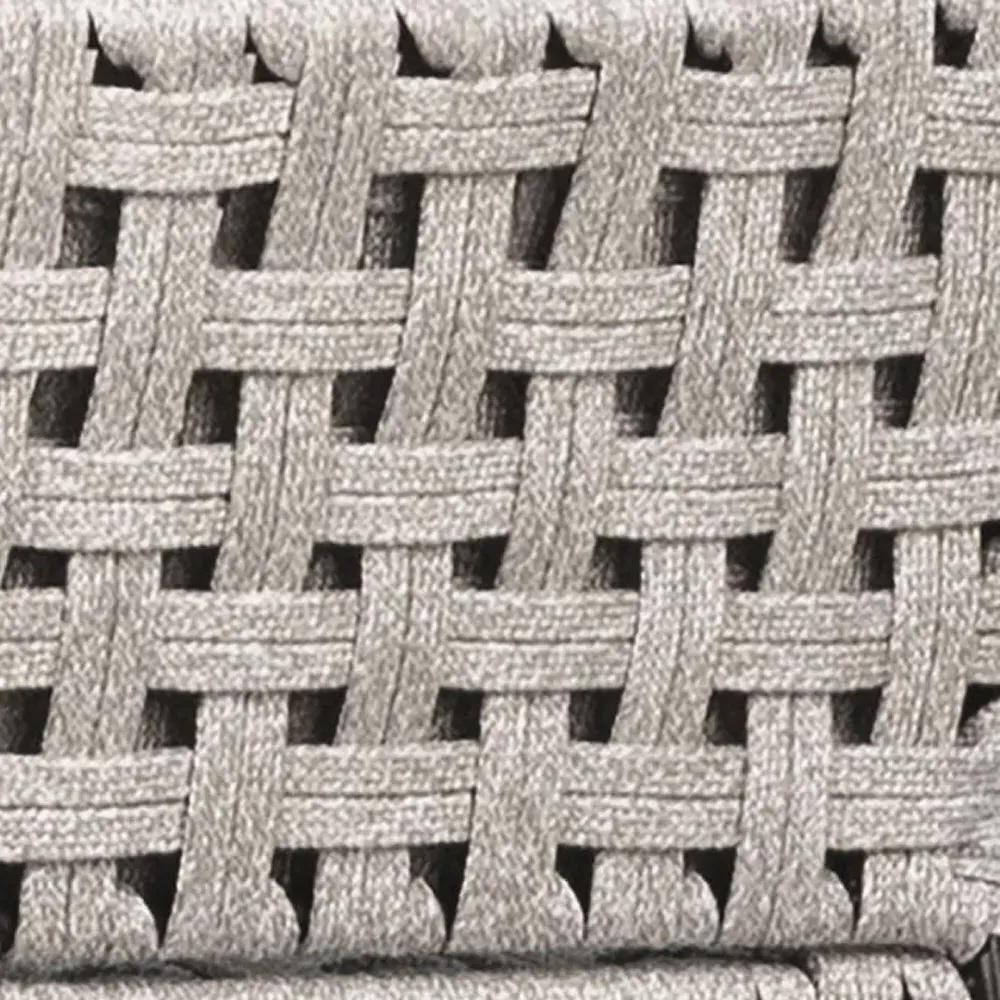 Wally Woven Rope Counter Stool - Grey, Iron