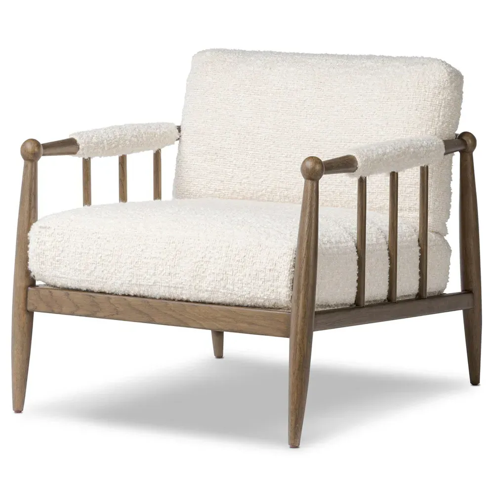 Warren Ivan Snow Mahogany Sienna Chair - Snow, Oak