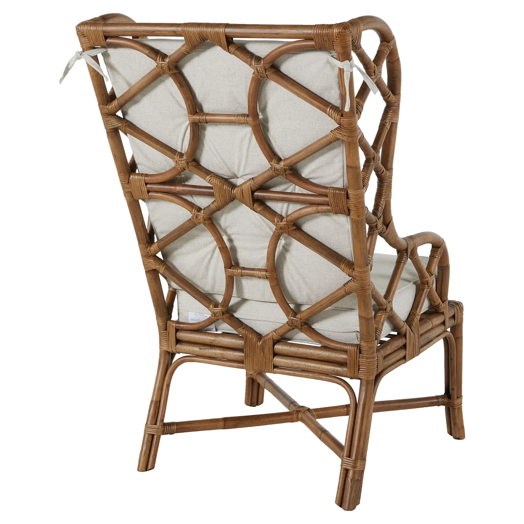 Watson Wing Back Occasional Arm Chair - Brown, Rattan