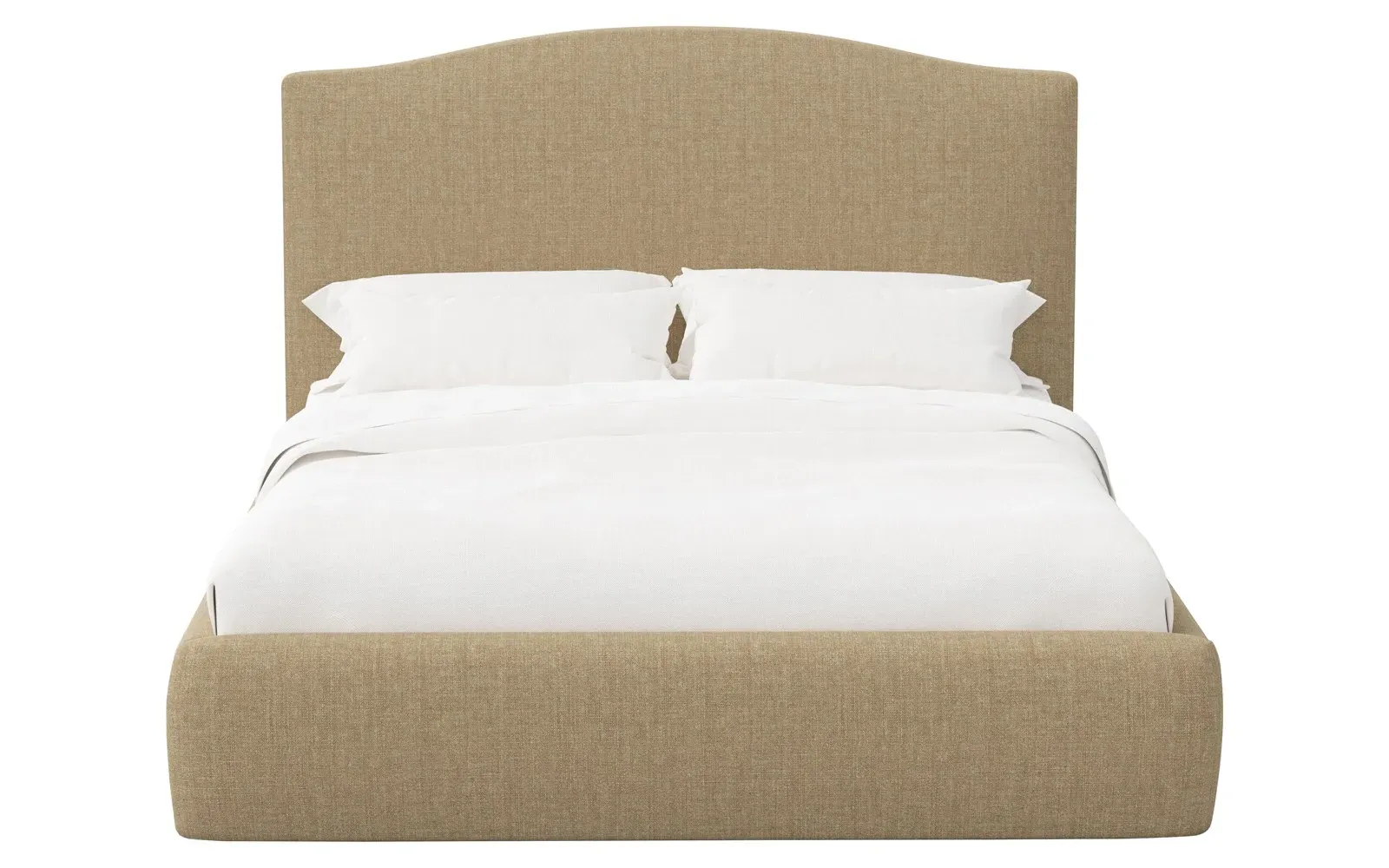 Waveney Cal King Size Bed - Honeycomb, Linen