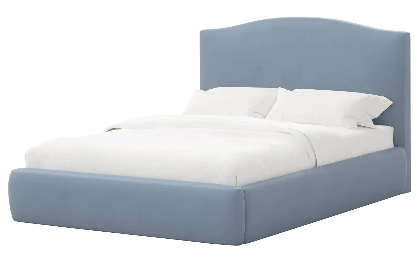 Waveney Cal King Size Bed - Tidal Wave, Performance Velvet