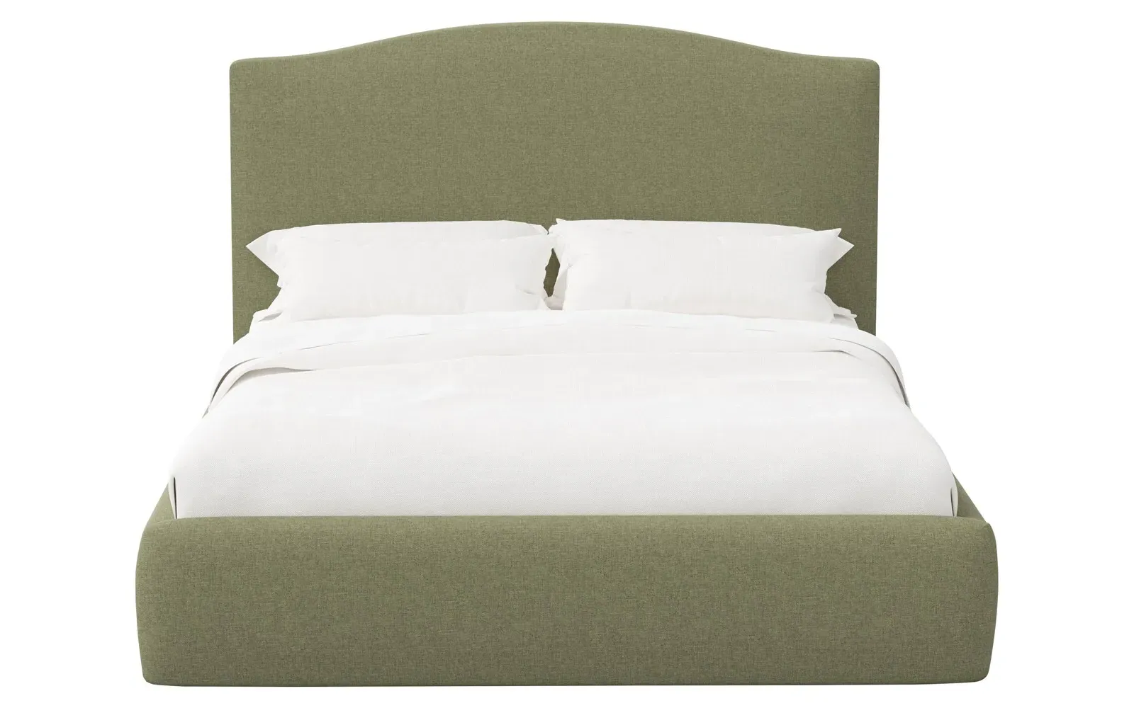 Waveney Cal King Size Textured Bed - Laurel Green