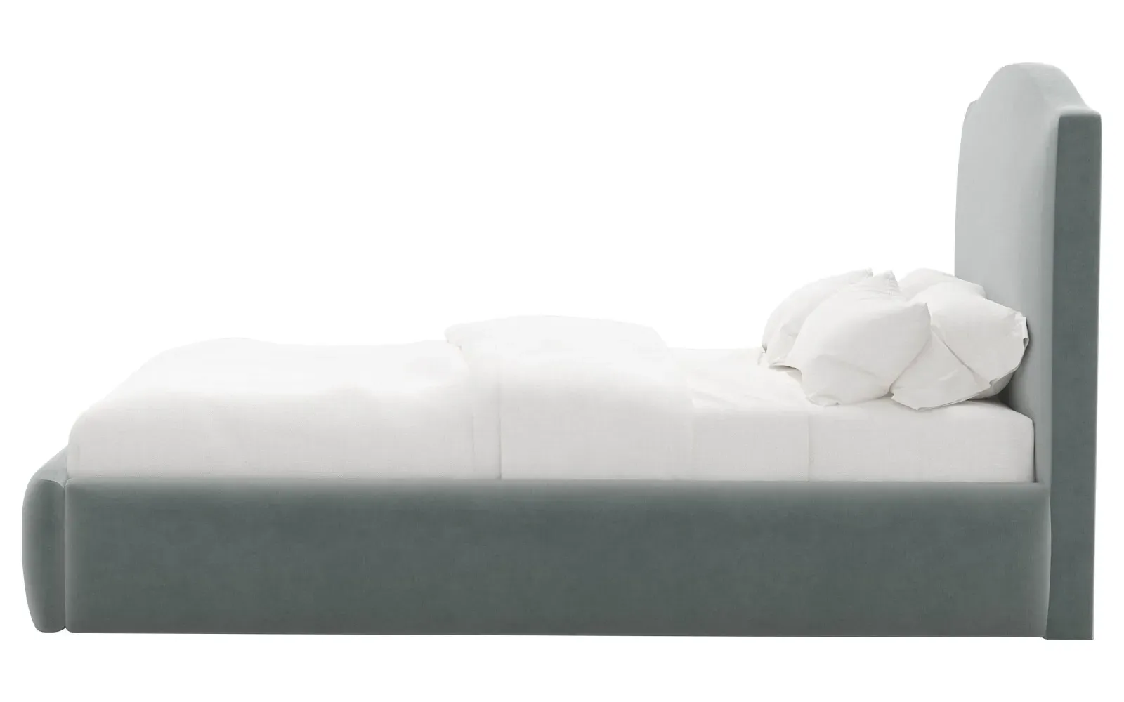 Waveney Full Size Bed Frame - Agave, Velvet