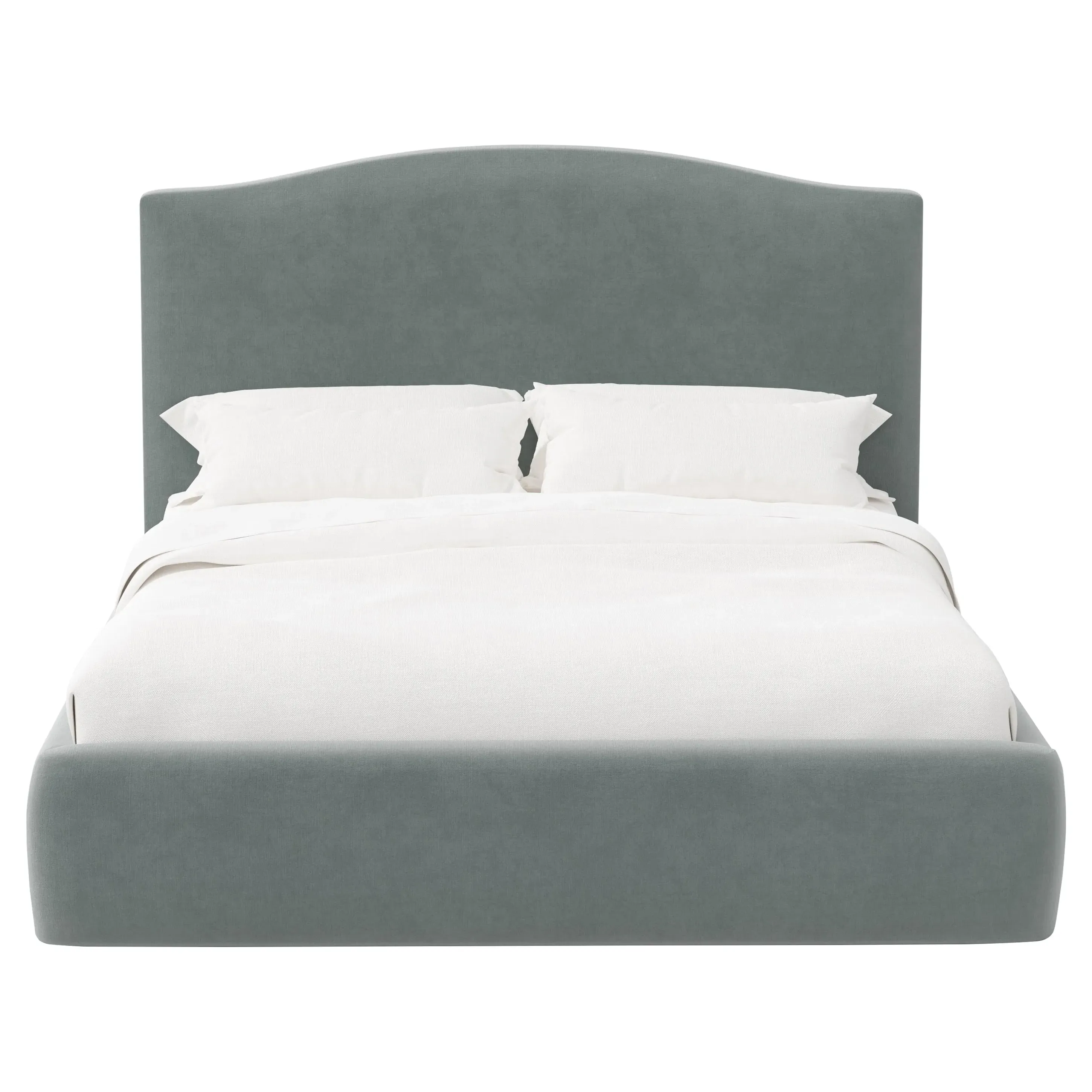 Waveney King Size Bed Frame - Agave, Velvet