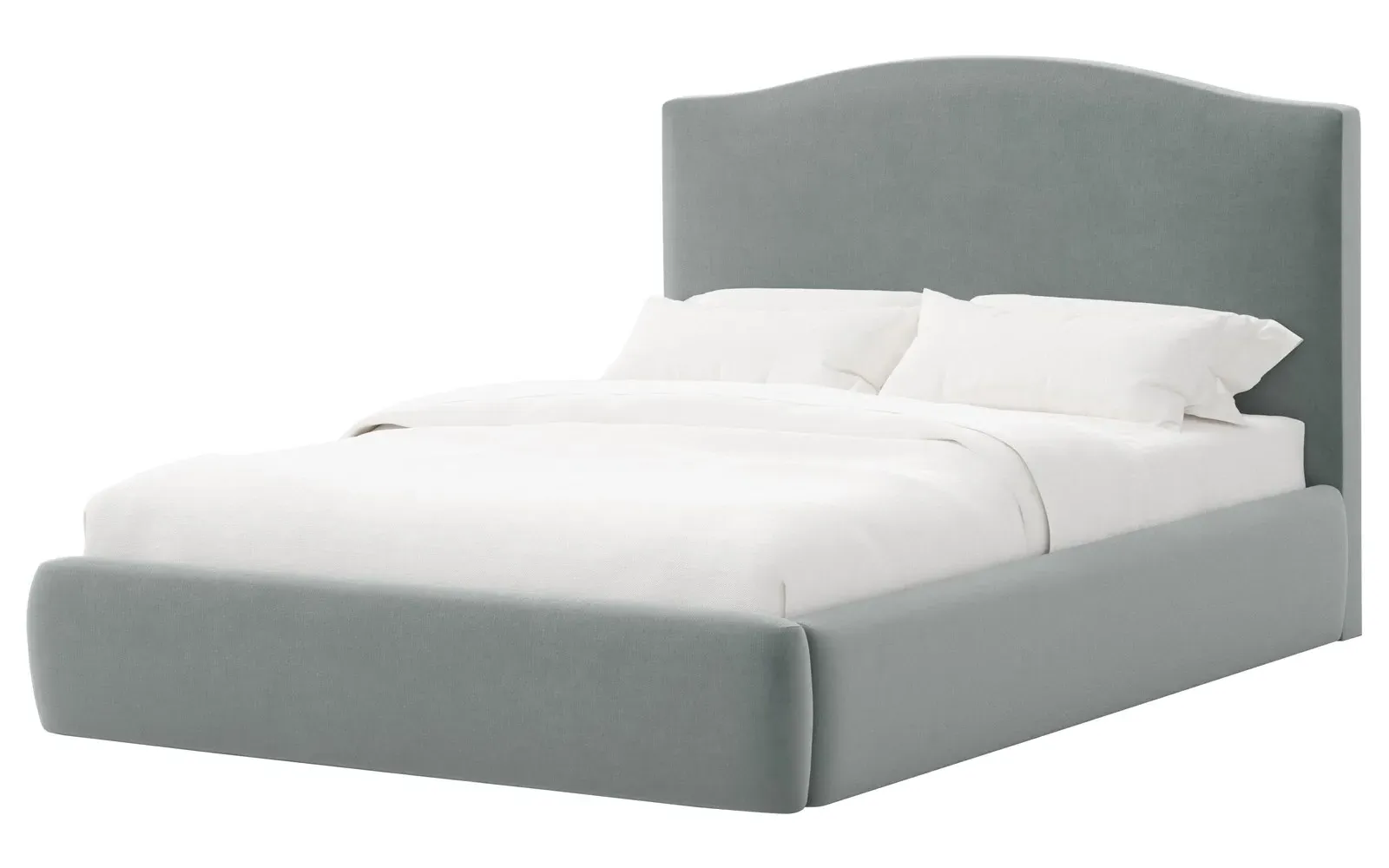 Waveney Queen Size Bed Frame - Agave, Velvet
