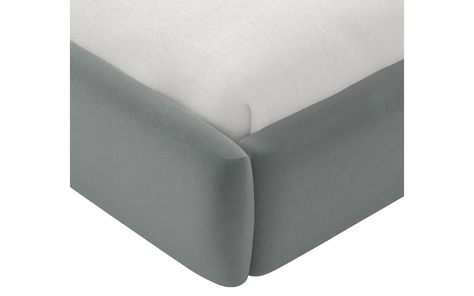 Waveney Queen Size Bed Frame - Agave, Velvet