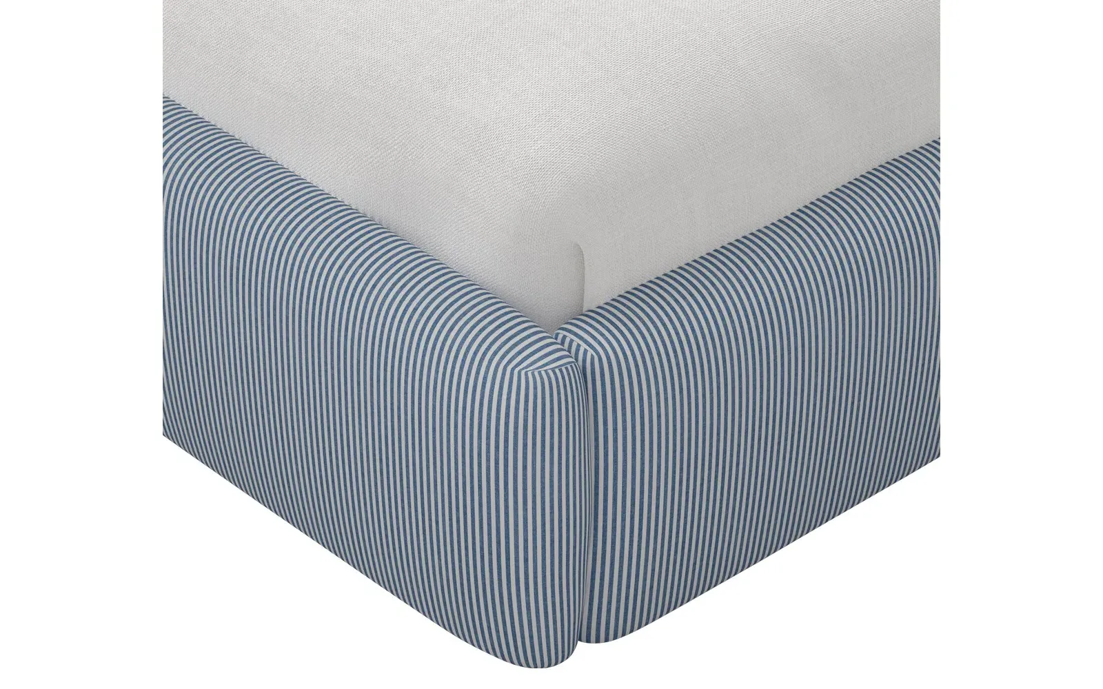 Waveney Twin Size Bed Frame - Cambridge Blue, Cotton