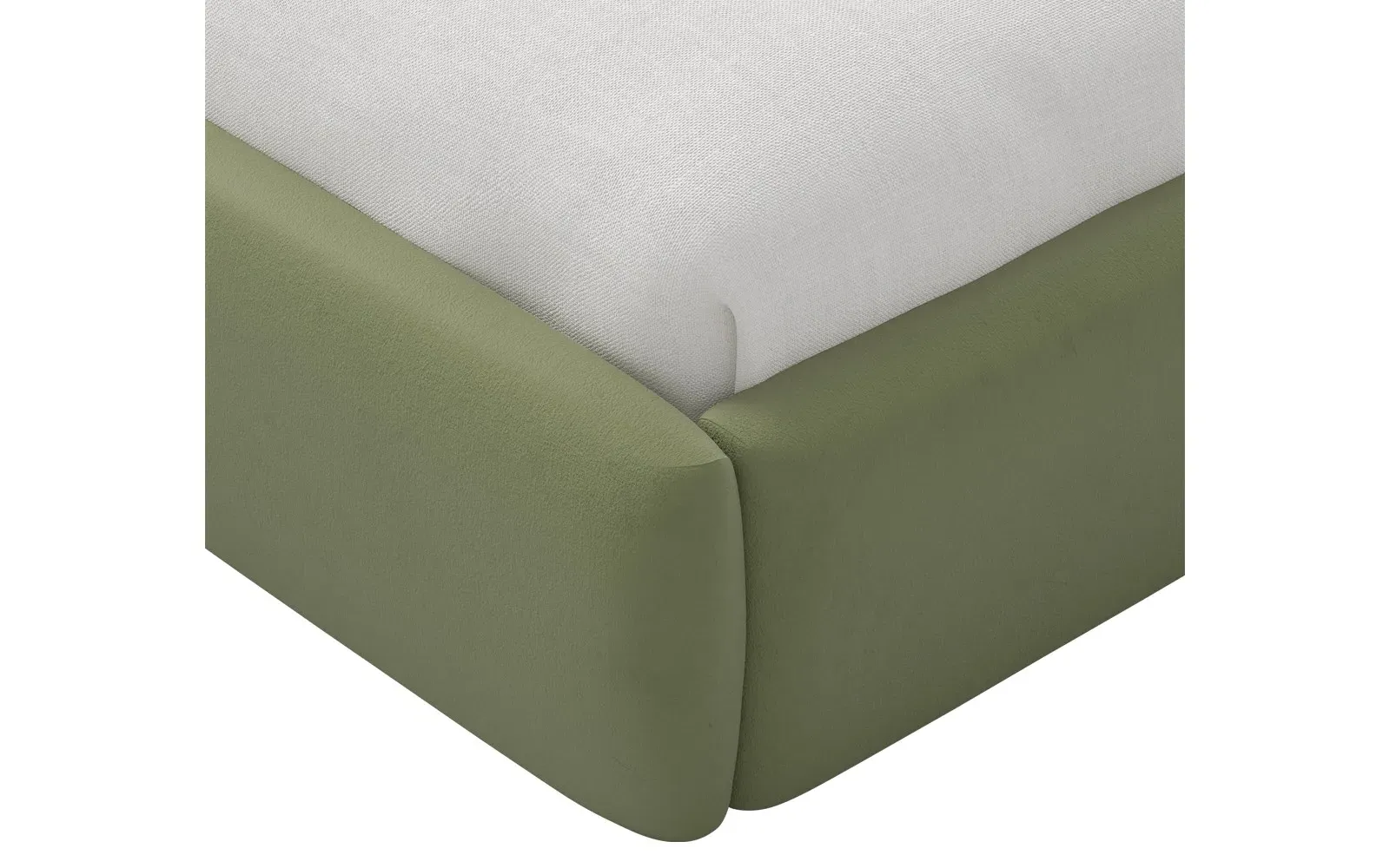 Waveney Twin Size Bed Frame - Thyme, Velvet