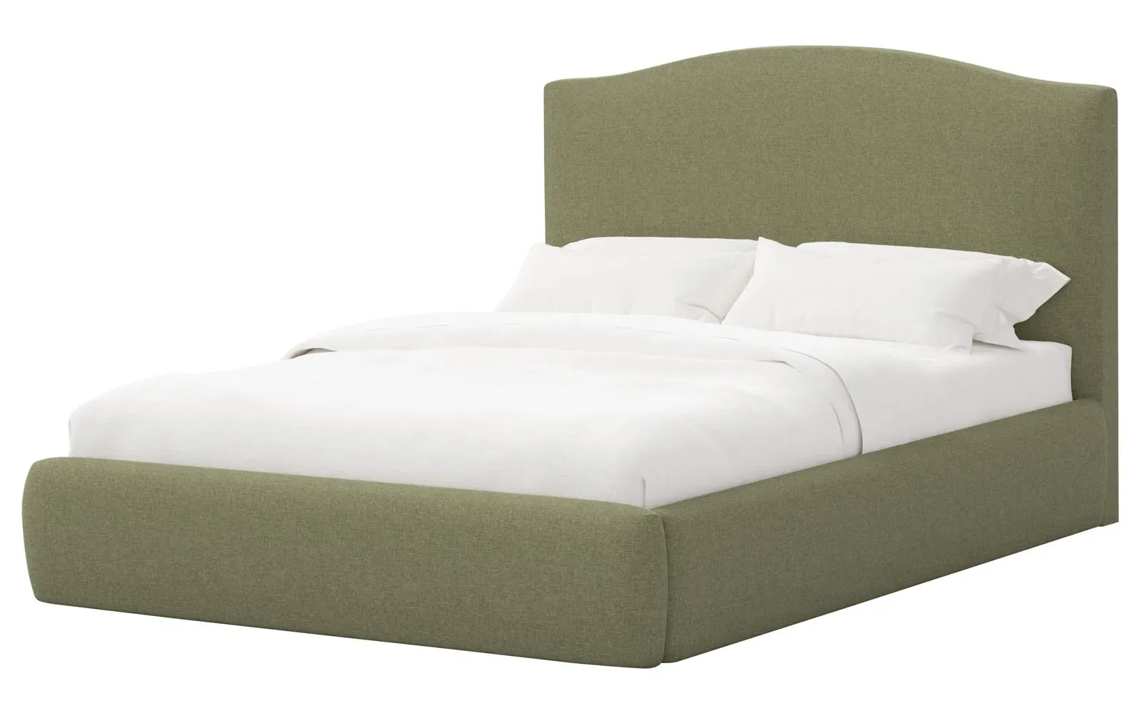 Waveney Twin Size Textured Bed - Laurel Green
