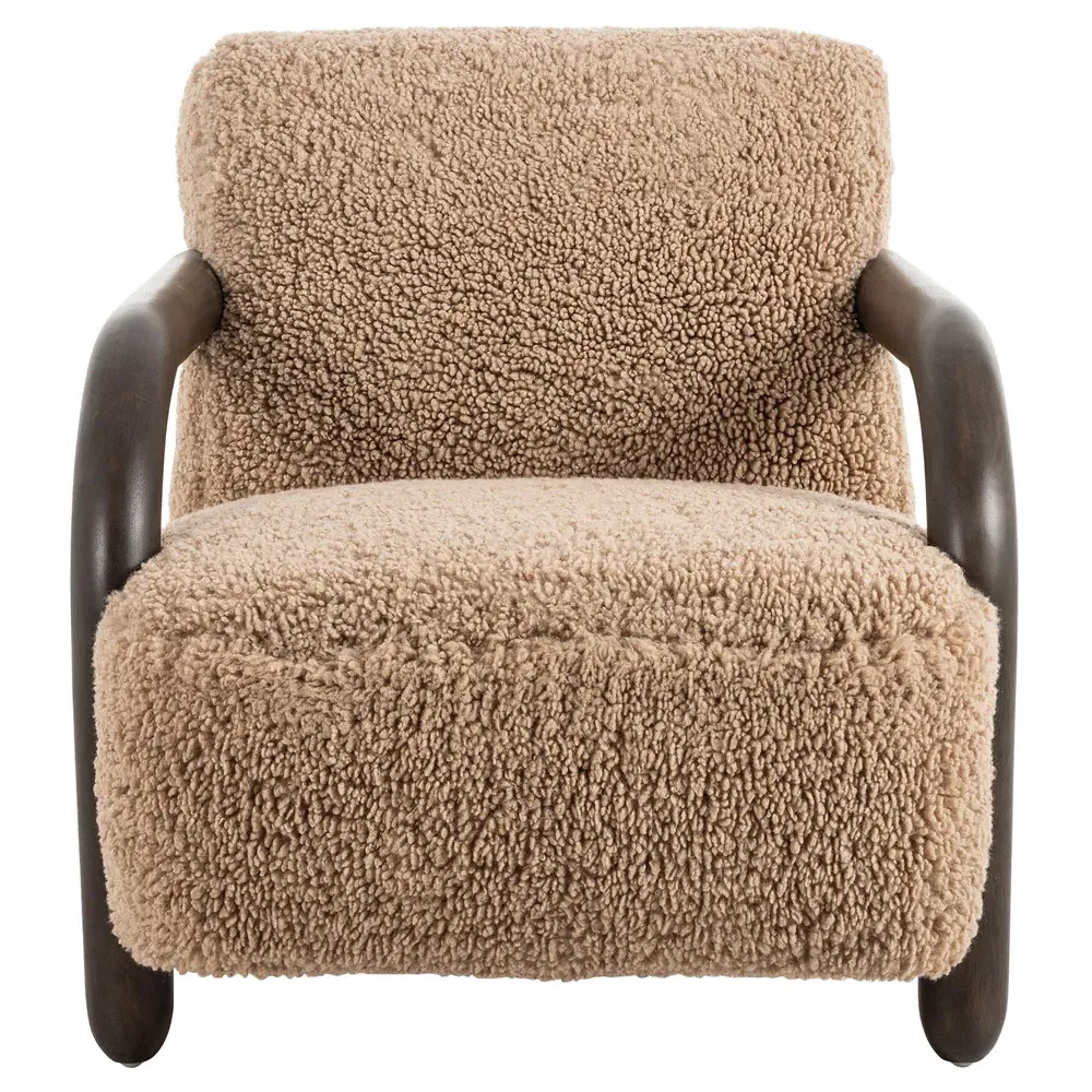Waverly Arm Chair - Brown, Faux Shearling image