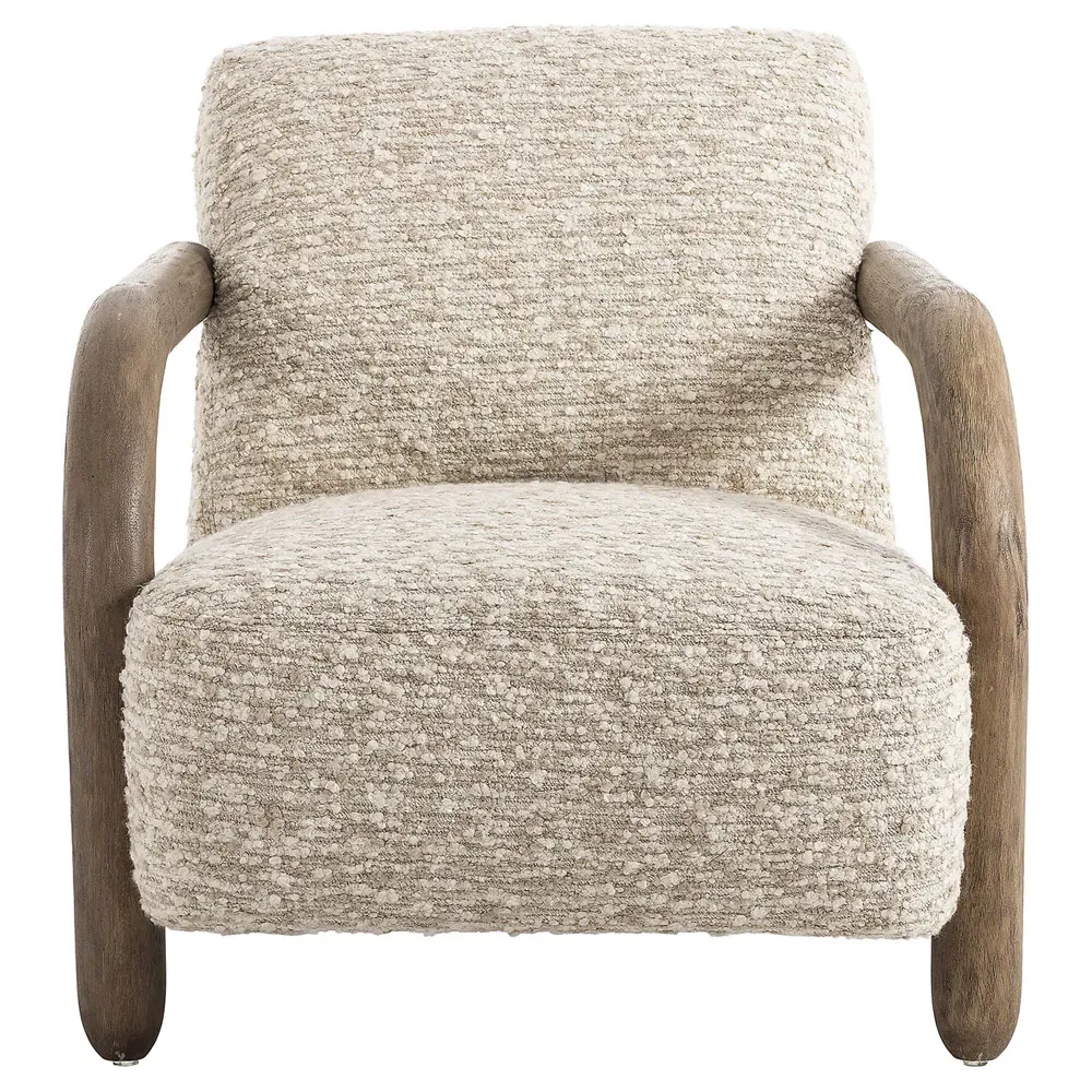 Waverly Arm Chair - Cream, Faux Shearling
