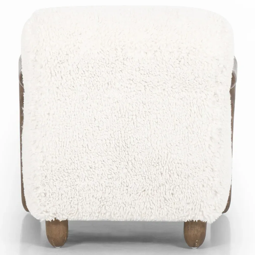 Waverly Arm Chair - Natural, Faux Shearling