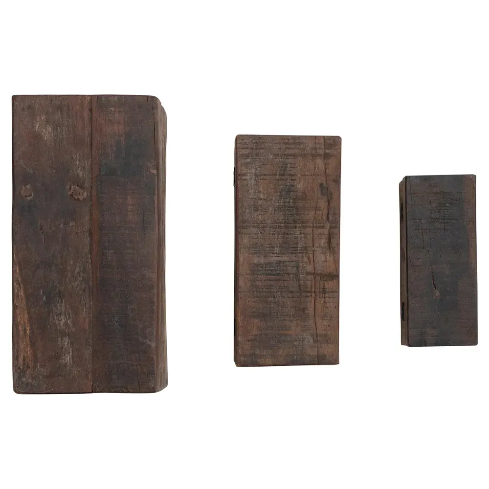 Waverly Rustic Lodge Decorative Box Set of 3 - Brown, Wood