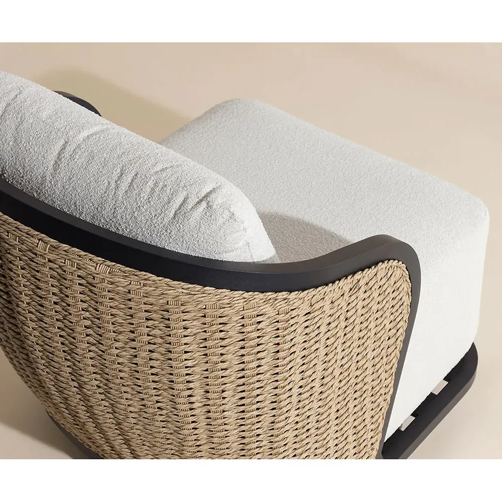 Weiss Swivel Lounge Chair - Cream, Rattan