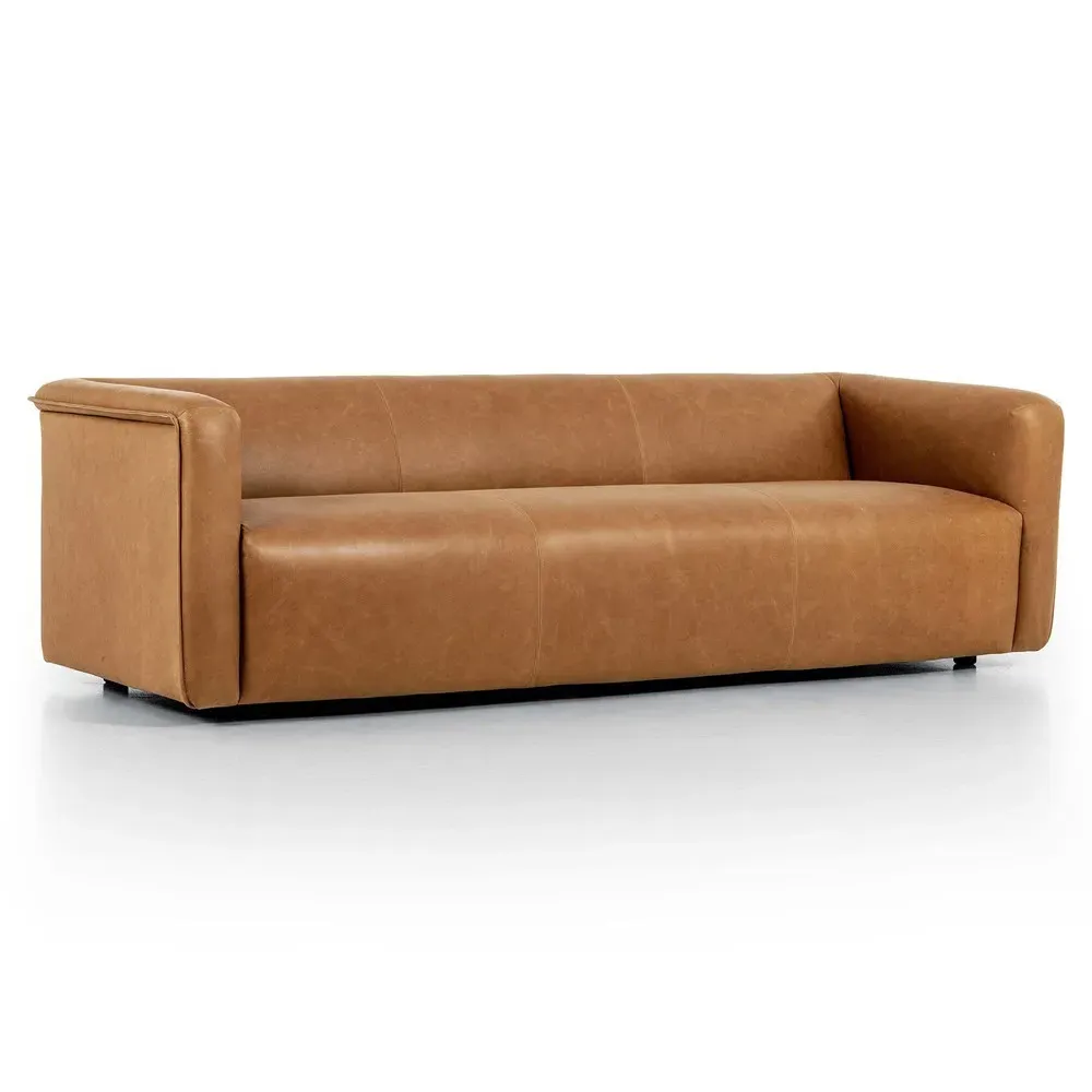 Wellborn Sofa - Cognac, Leather