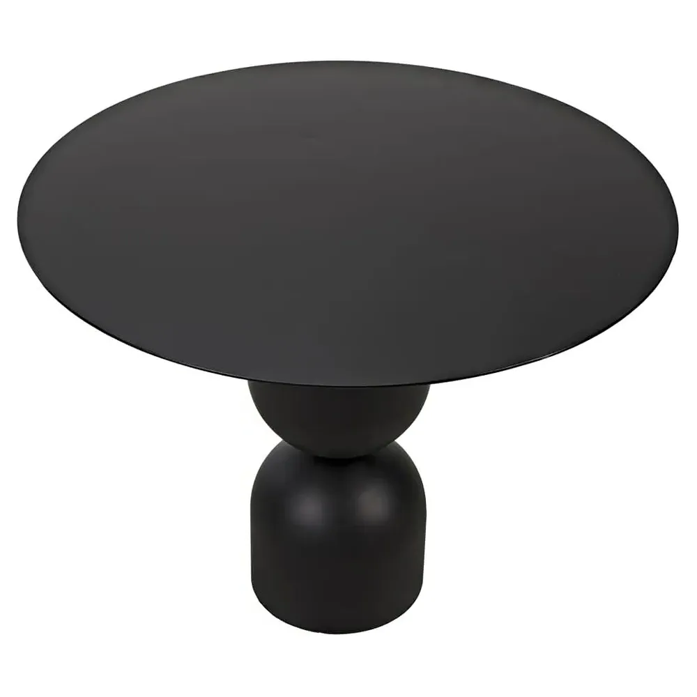 Wendy Round Dining Table - Black, Iron