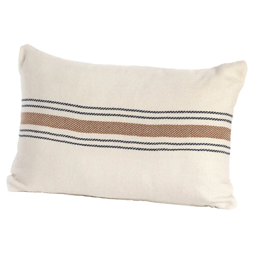 Wendy Striped Indoor Outdoor Lumbar Pillow - Beige image