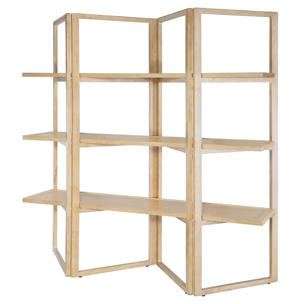 Wesley Folding Bookcase - Brown, Oak