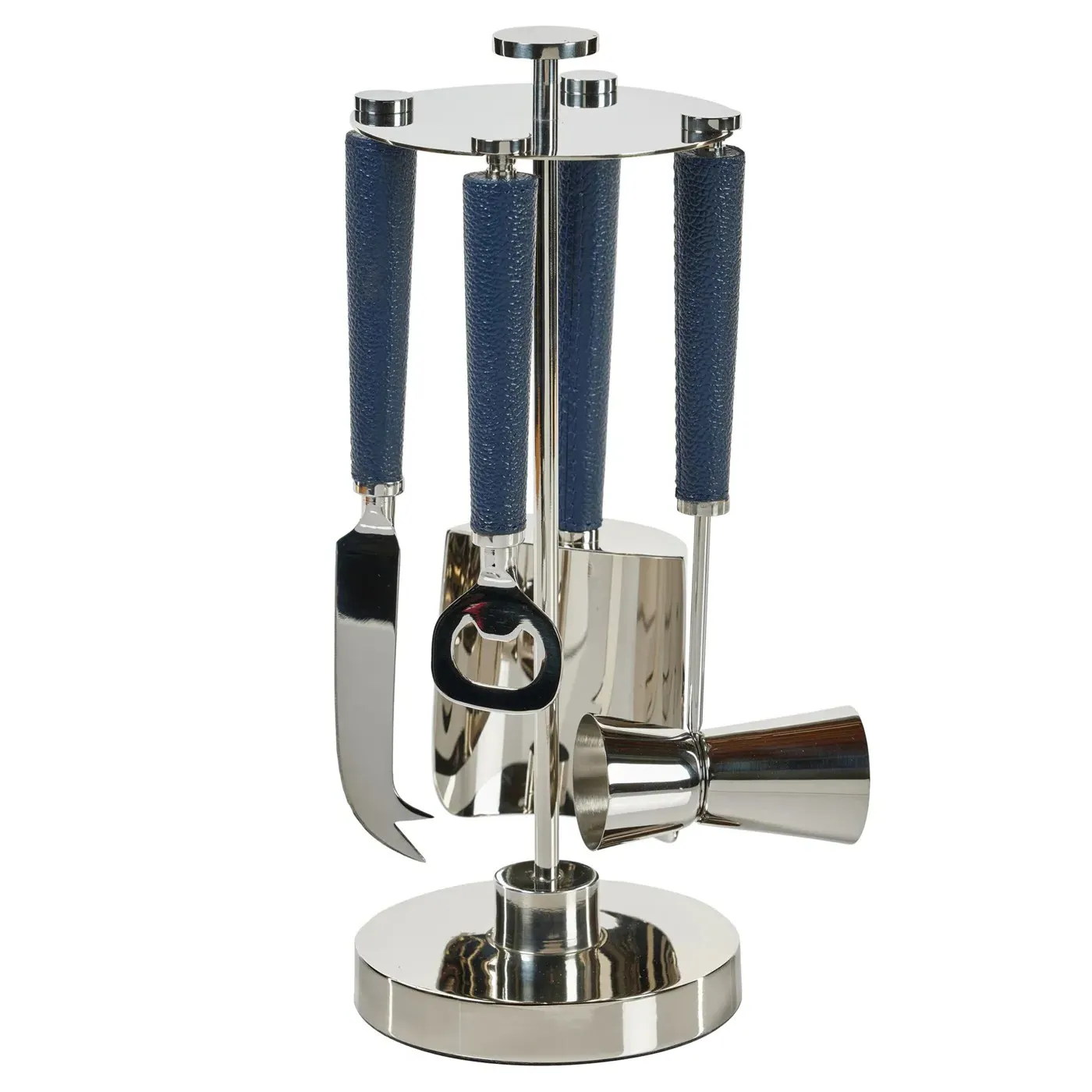 Weston 5 Piece Bar Tool Set - Blue, Leather image