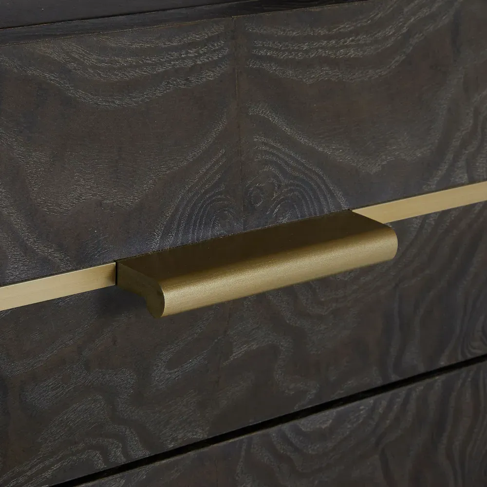 Westville Nightstand - Dark Gray, Burl Wood