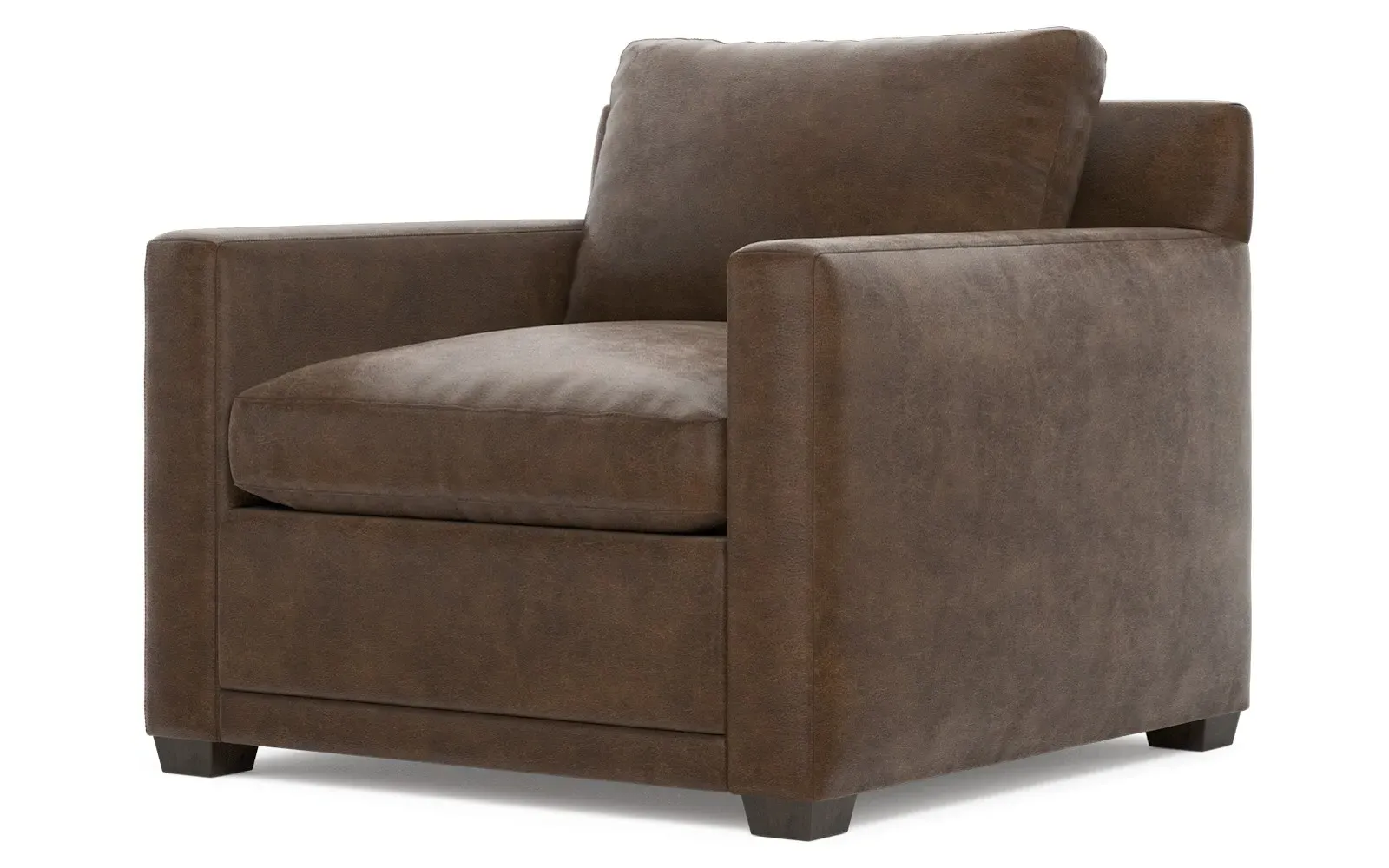 Weybridge Leather Chair - Saddle Brown