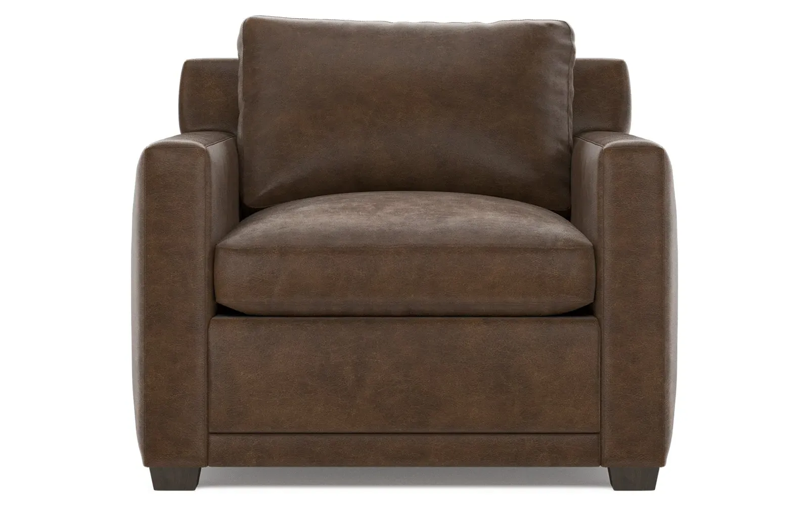 Weybridge Leather Chair - Saddle Brown