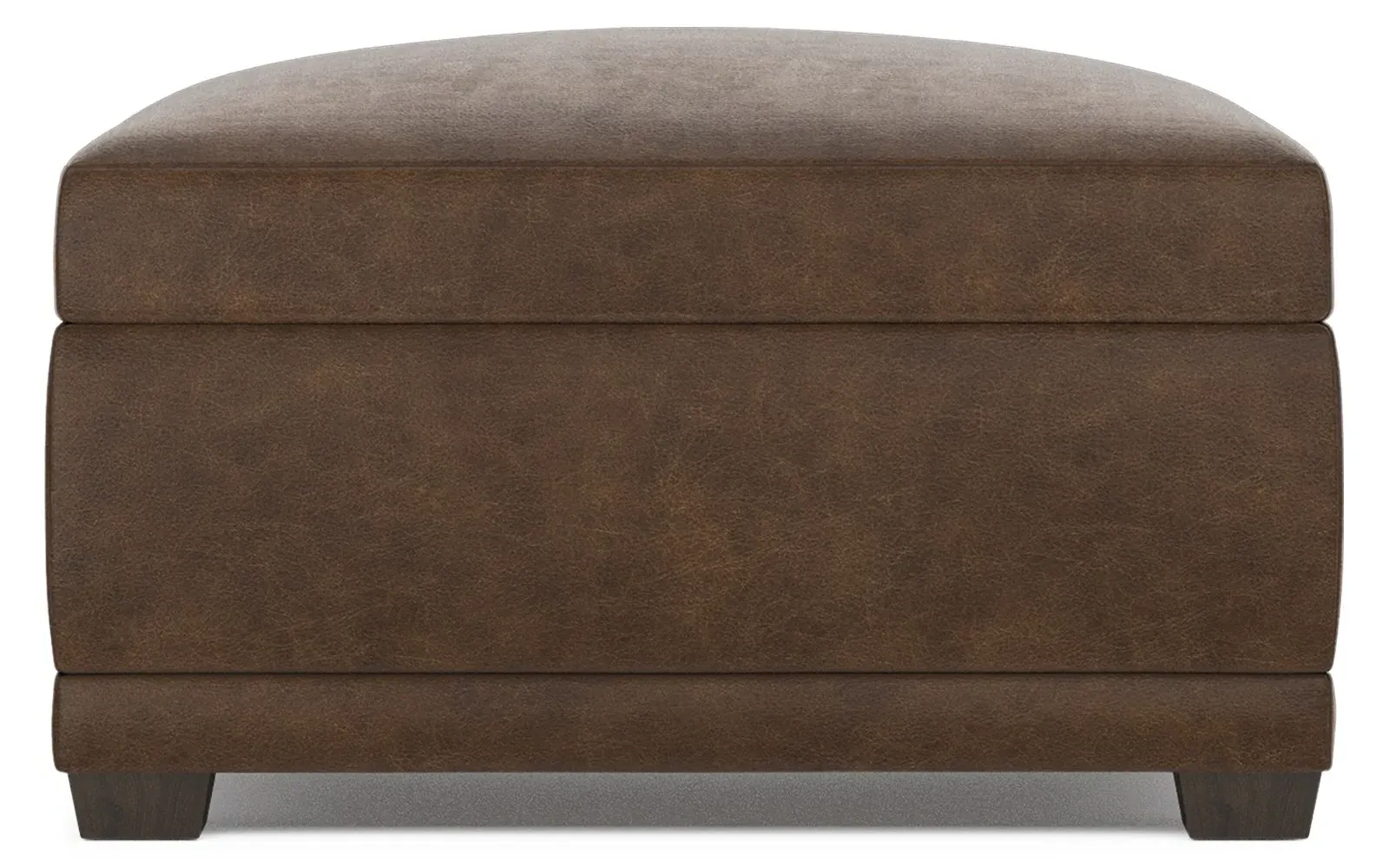 Weybridge Ottoman - Saddle Brown, Leather