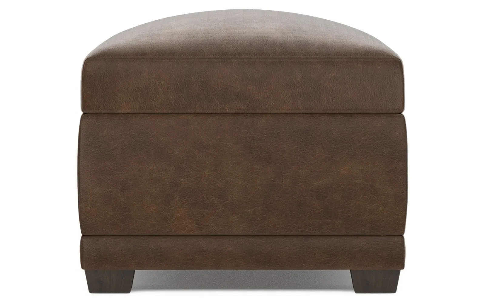 Weybridge Ottoman - Saddle Brown, Leather