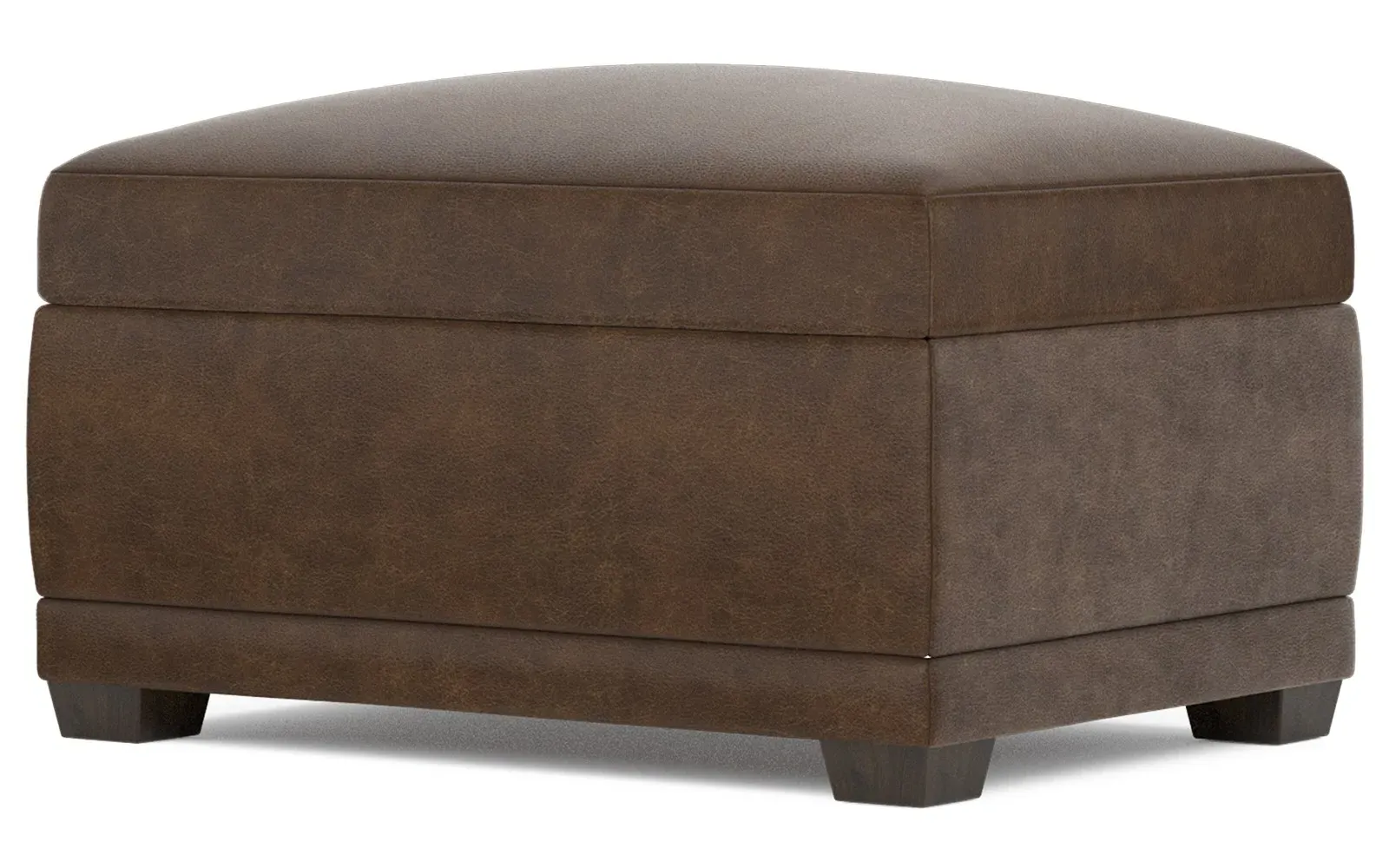 Weybridge Ottoman - Saddle Brown, Leather