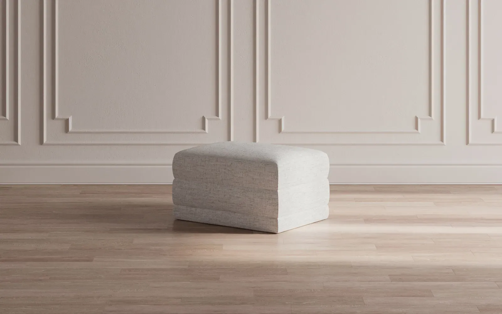 Weybridge Ottoman Upholstered to Floor - Pebble
