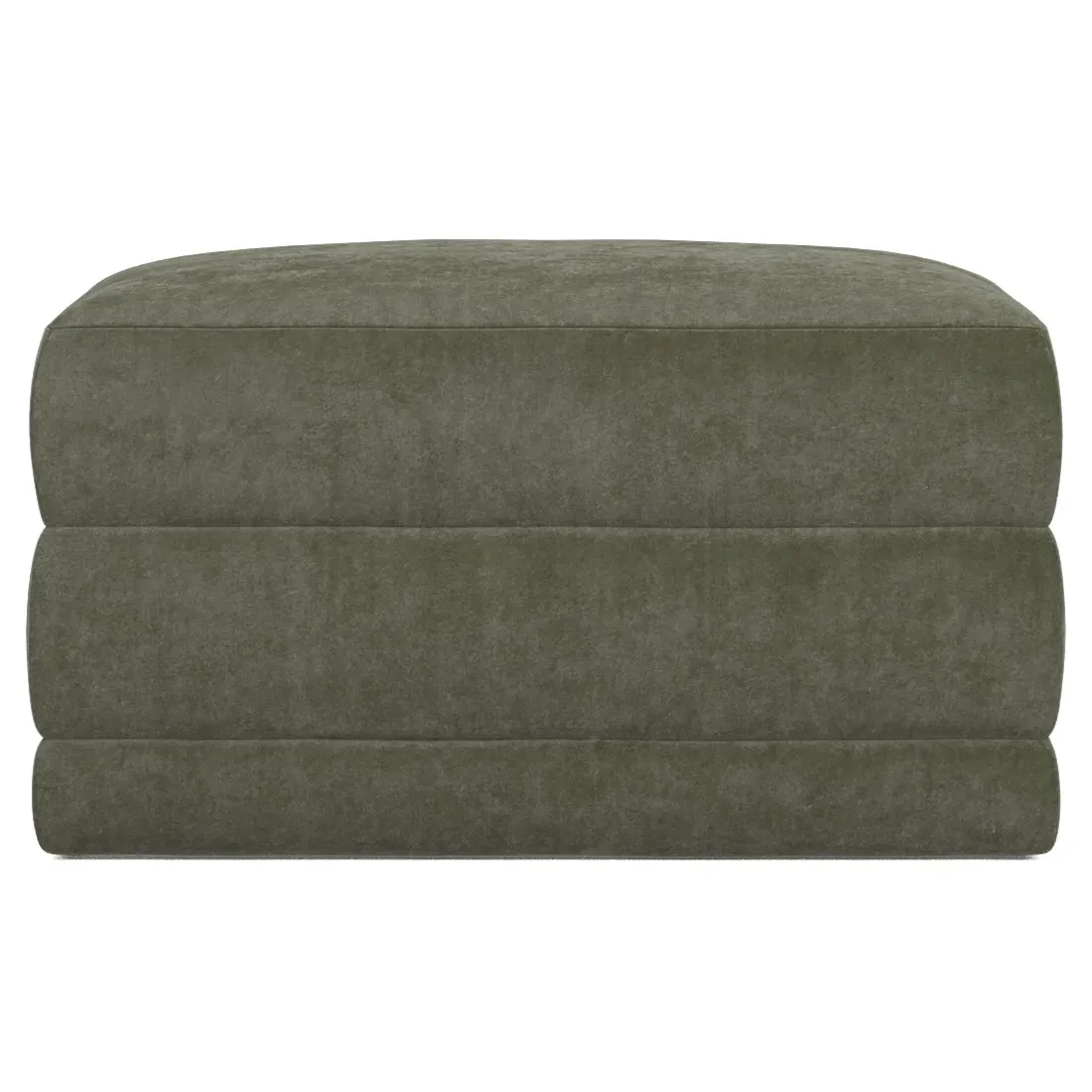 Weybridge Ottoman Upholstered to Floor - Sage Green